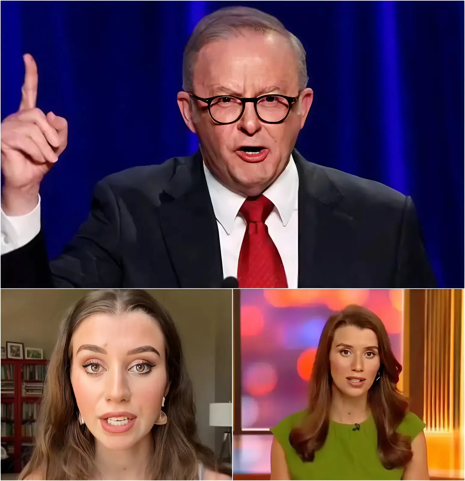 Cover Image for 🚨 DIRECT THREAT: “If she doesn’t stop talking and keeps spreading false claims about me, she’ll face the consequences.” — Anthony Albanese is reportedly at the center of controversy after an alleged message directed at journalist Freya Leach, known for her claims of exposing election irregularities.