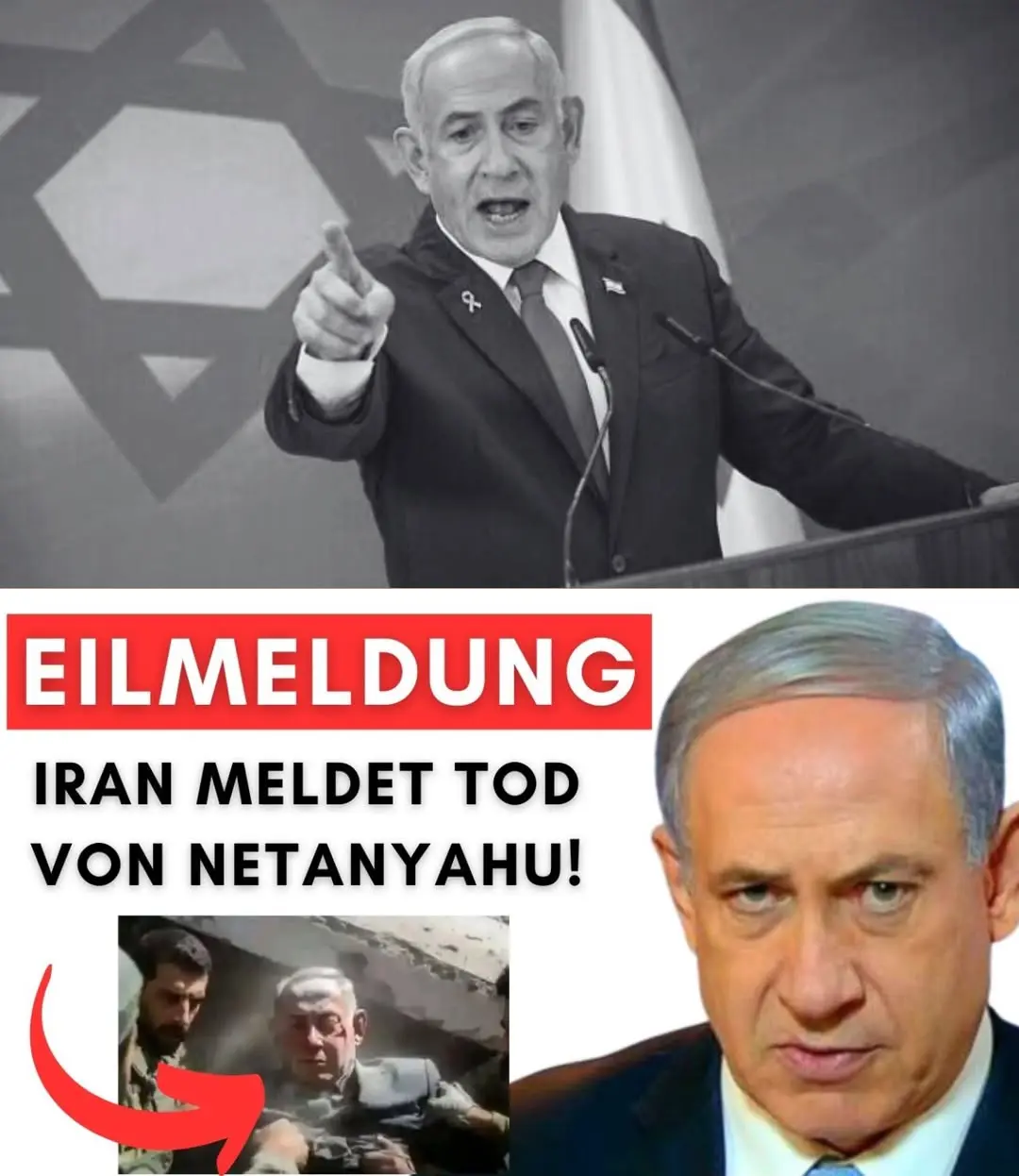 Cover Image for SCHOCK-ALARM: NETANYAHU ERSCHOSSEN & T0T?! Iran pulverisiert 5 Flugzeuge in brutaler Blutorgie – und TRUMP zerbombt Irans Top-Ziel in epischer Rache!