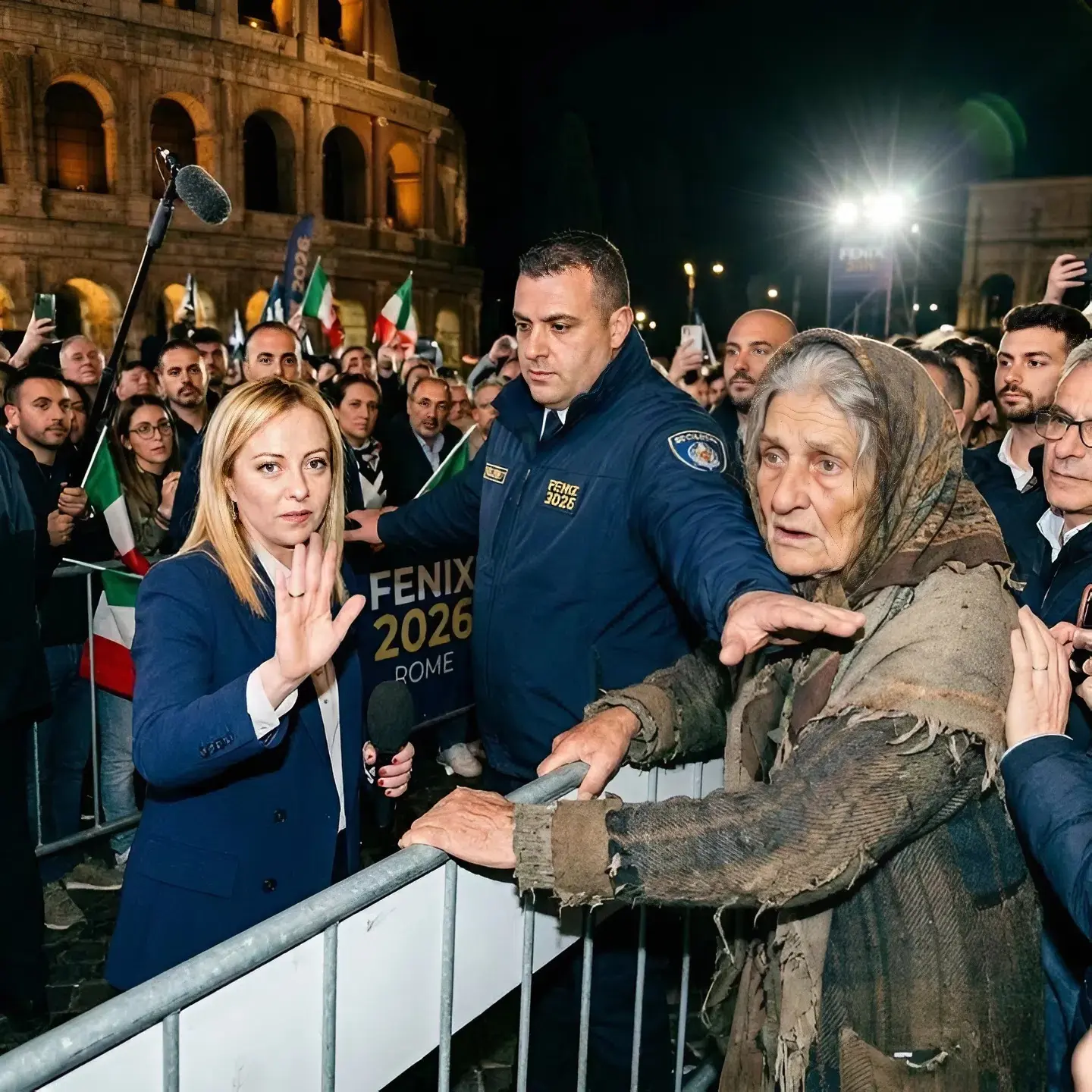 Cover Image for Gli agenti di sicurezza si preparavano a fermarla, ma Giorgia Meloni alzò con calma la mano e disse: «Lasciatela avvicinare.»
