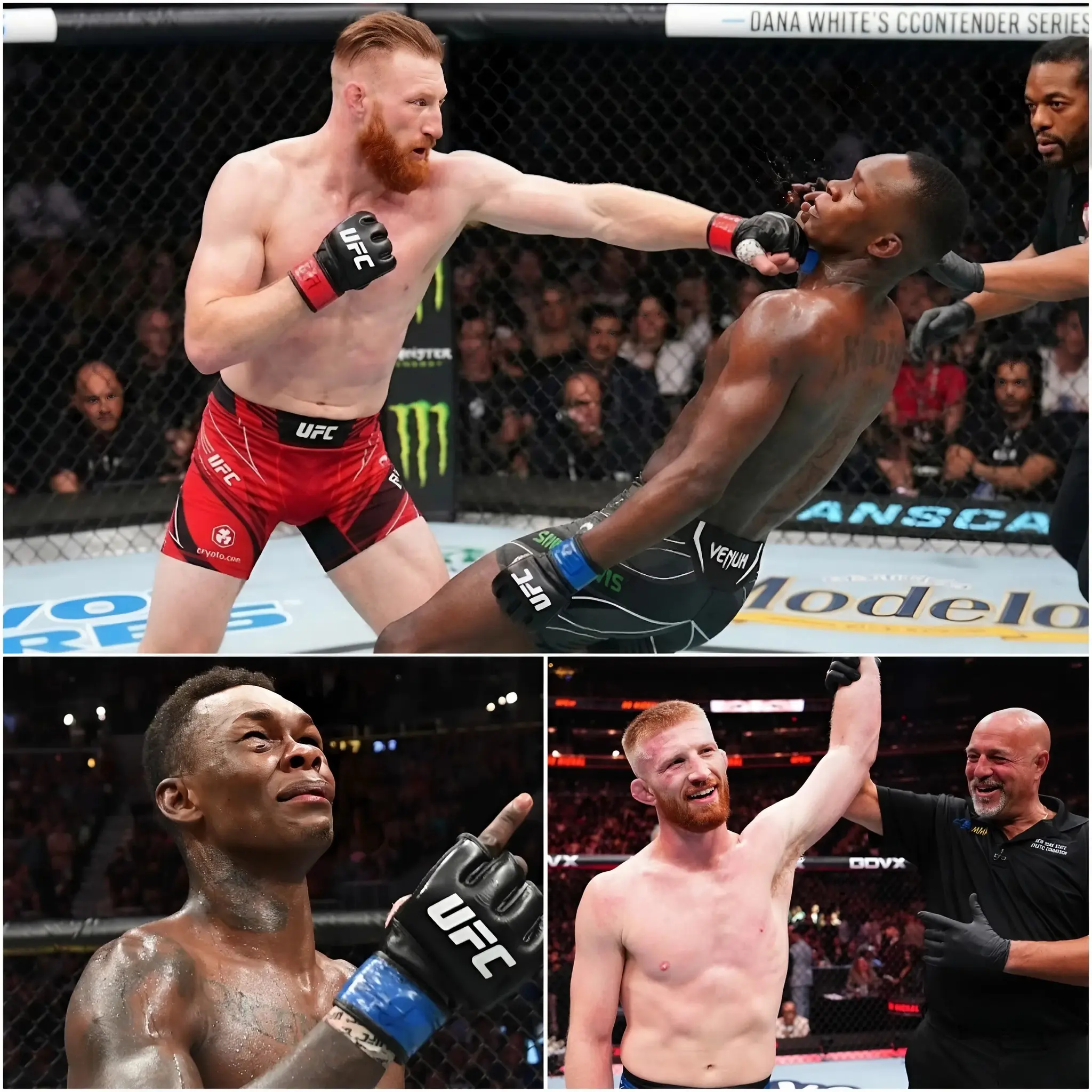 Cover Image for 🚨“UN REGRESO DESASTROSO” Joe Pyfer noqueó a Israel Adesanya con un brutal nocaut, dejándole la mandíbula rota en el segundo asalto y poniendo fin a la carrera de Adesanya con una amarga derrota.