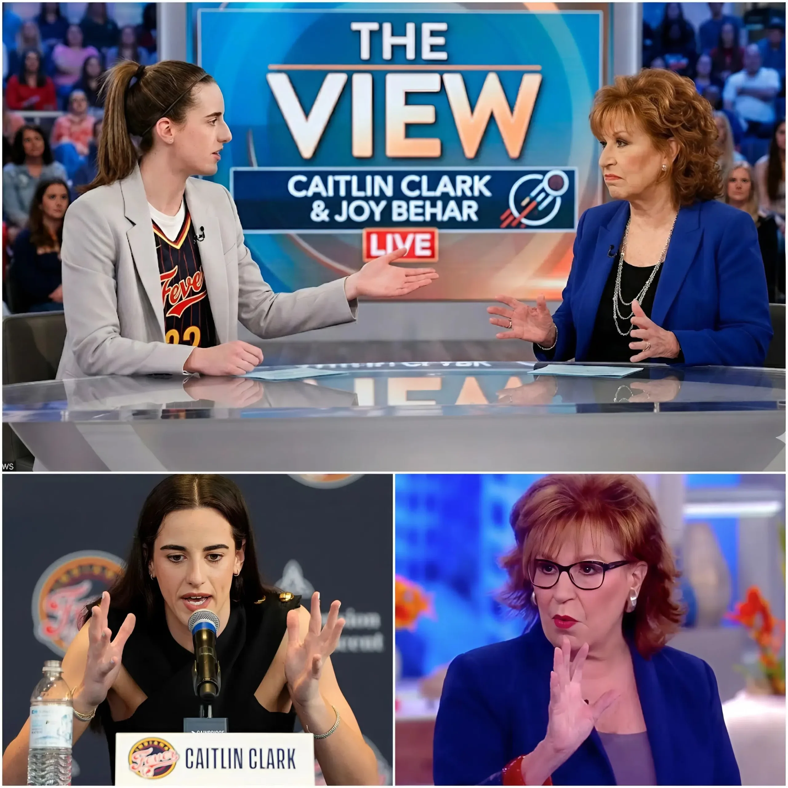 Cover Image for Caitlin Clark left The View calmly without arguing or causing a fuss. This action, along with her steady eyes and confident attitude, made the auditorium quiet and the online community aroused with many comments and conspiracy theories, revealing the mysteries behind the tense dialogue on set.