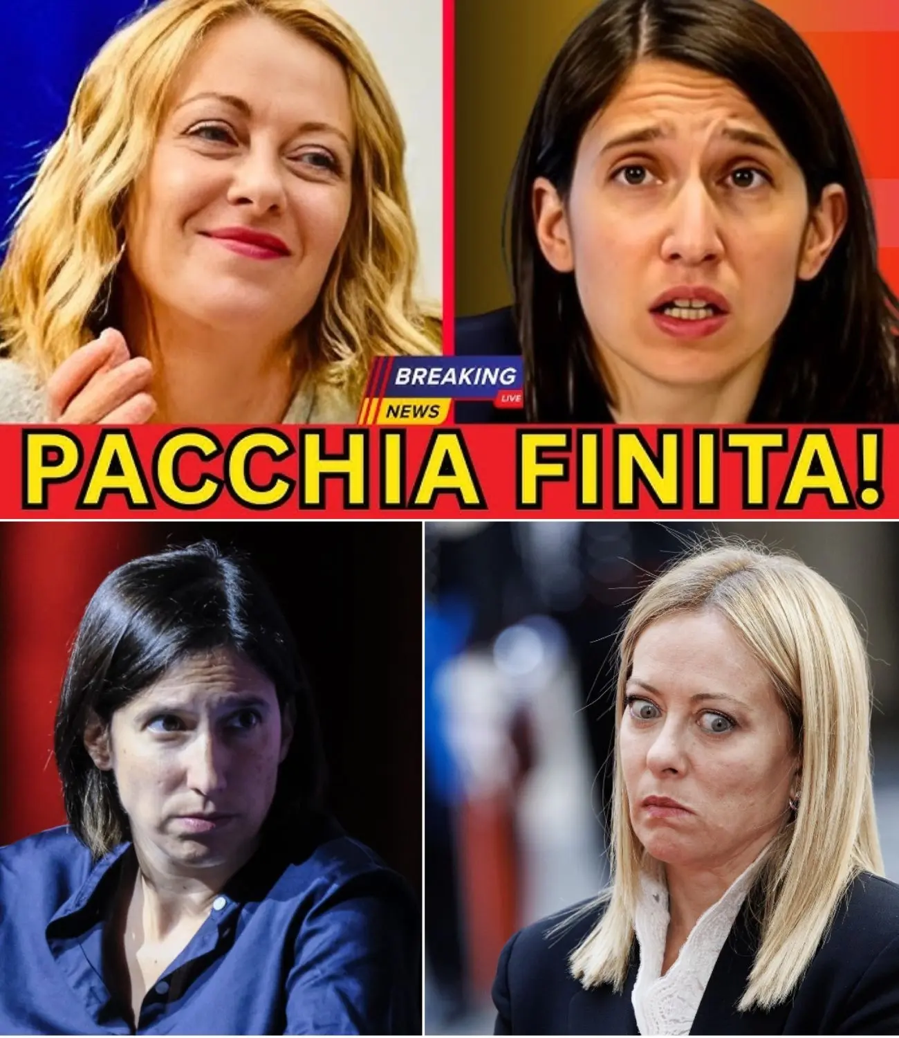 Cover Image for PANICO A SINISTRA! MELONI DISTRUGGE LA SCHLEIN: SIETE FINITI, GLI ITALIANI HANNO DECISO!