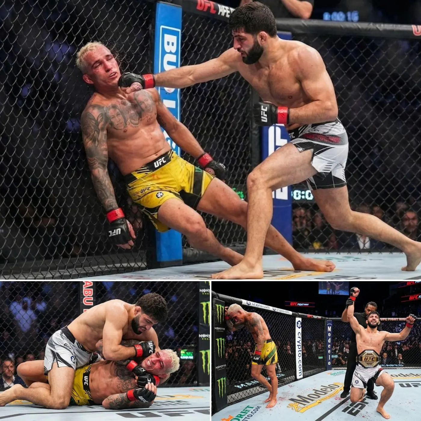 Cover Image for “His Reign Ends at My Hands!” — Arman Tsarukyan Shocks the World by Knocking Out Charles Oliveira in Just 9 Minutes as the Arena Falls Silent