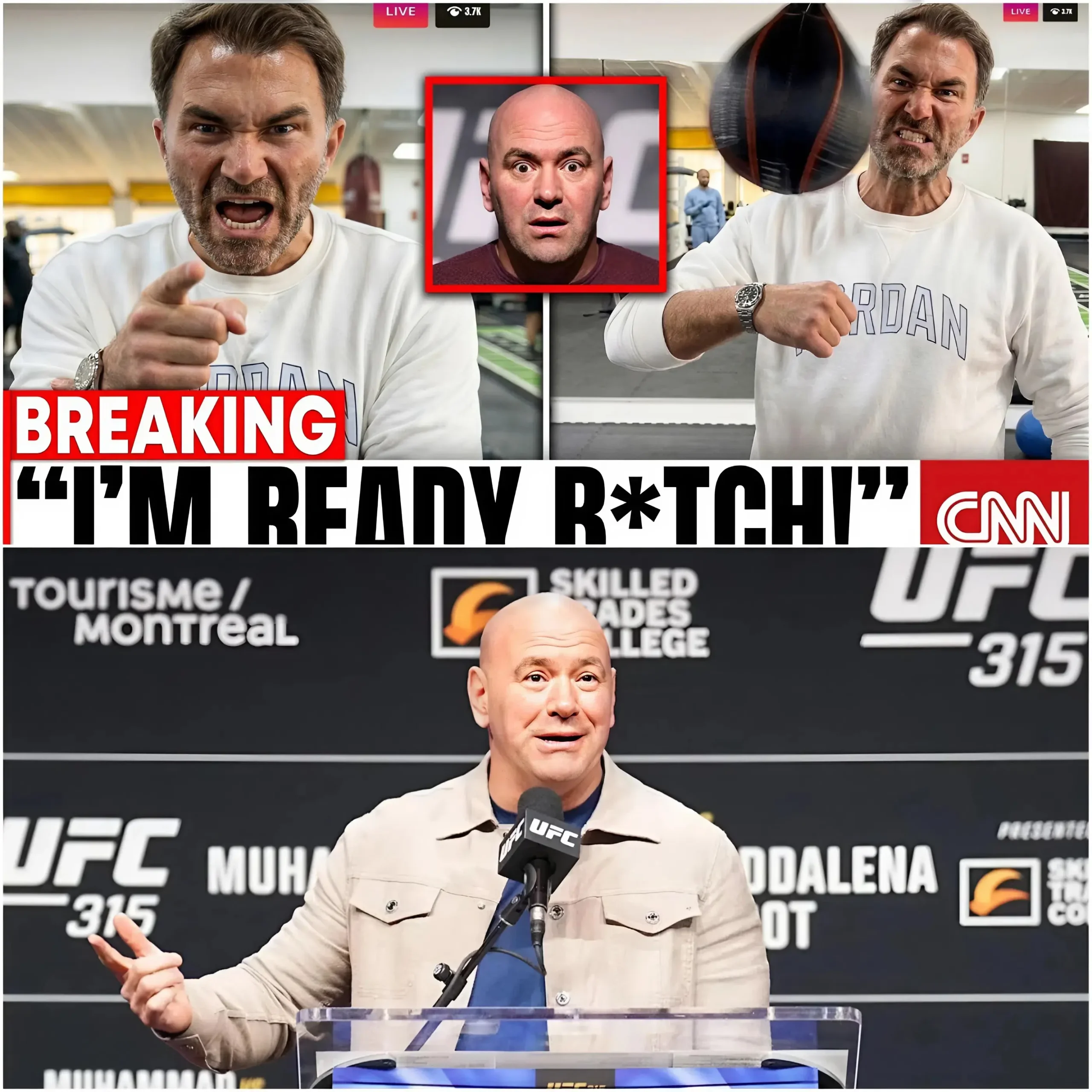 Cover Image for ‘I’M COMING FOR YOU!’ Eddie Hearn SHOCKED when he officially began training and challenged Dana White to an unbelievable match, revealing behind-the-scenes secrets that stunned fans around the world and made waves on social networks.