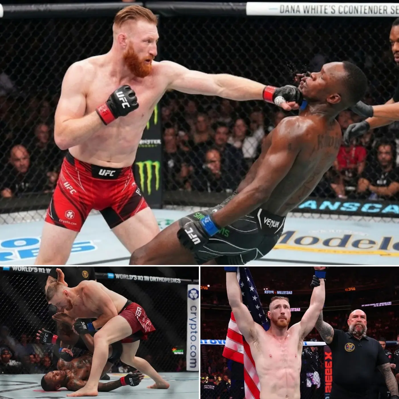 Cover Image for 🚨“FROM COMEBACK TO COLLAPSE!” — Joe Pyfer knocked out Israel Adesanya with a brutal knockout, leaving him with a broken jaw in the second round, ending Adesanya’s career in a bitter defeat.