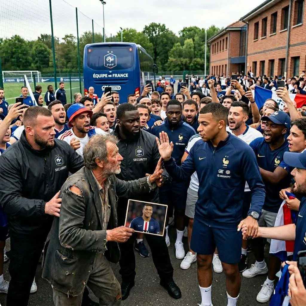 Cover Image for Les agents de sécurité s’apprêtaient à l’intercepter, mais Kylian Mbappé leva calmement la main et dit : « Laissez-le approcher. »