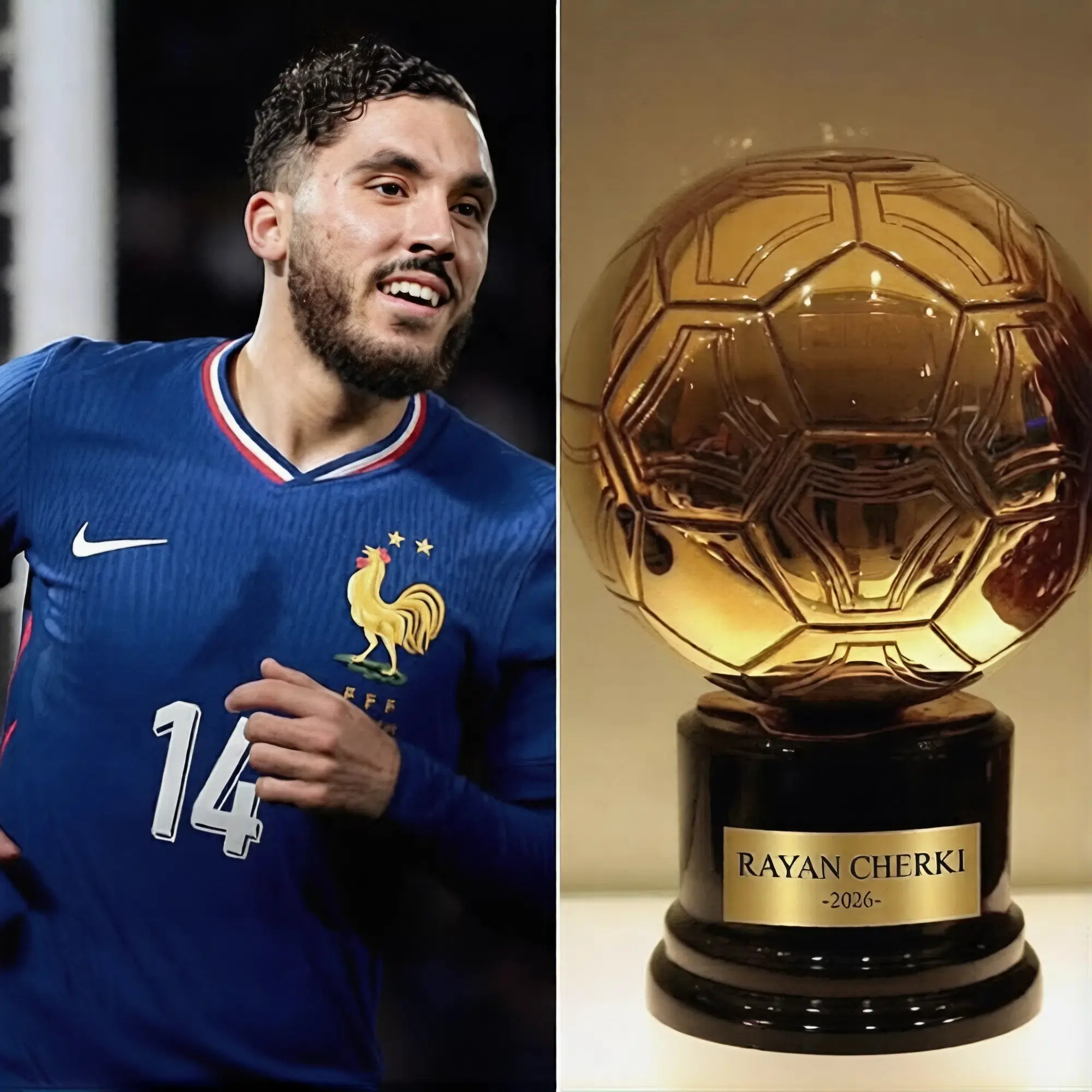 Cover Image for 🚨 BREAKING: Rayan Cherki sensation has emerged as the clear frontrunner to win one of football’s most prestigious individual awards in 2026.