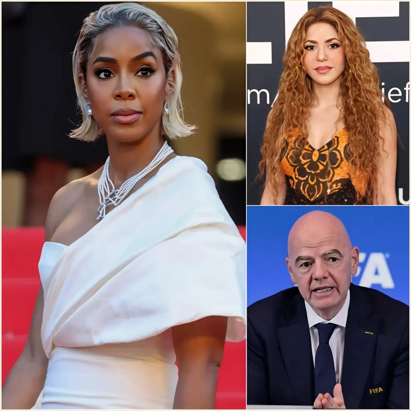 Cover Image for “Basura, deberían elegirla a ella en lugar de esta porquería”, Kelly Rowland criticó duramente la canción del Mundial 2026, mencionando el legado que Shakira ha dejado con sus himnos. Tan solo 30 minutos después, Shakira publicó una historia en la que se dirigía directamente al presidente de FIFA, provocando un shock masivo en la comunidad de aficionados.