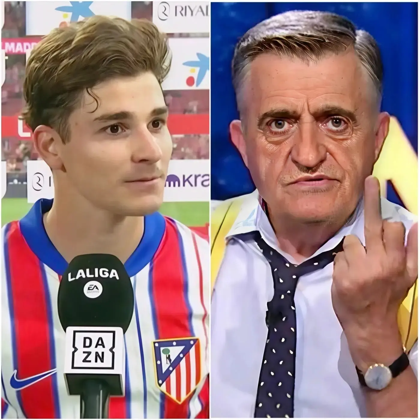 Cover Image for NOTICIAS IMPACTANTES🚨😱 “¡Que descanse mi madre, no mi familia ni mi país!” Julián Álvarez conmocionó a la sala de prensa tras las groseras palabras de El Gran Wyoming. Lo que parecía una rueda de prensa normal tras la carrera,