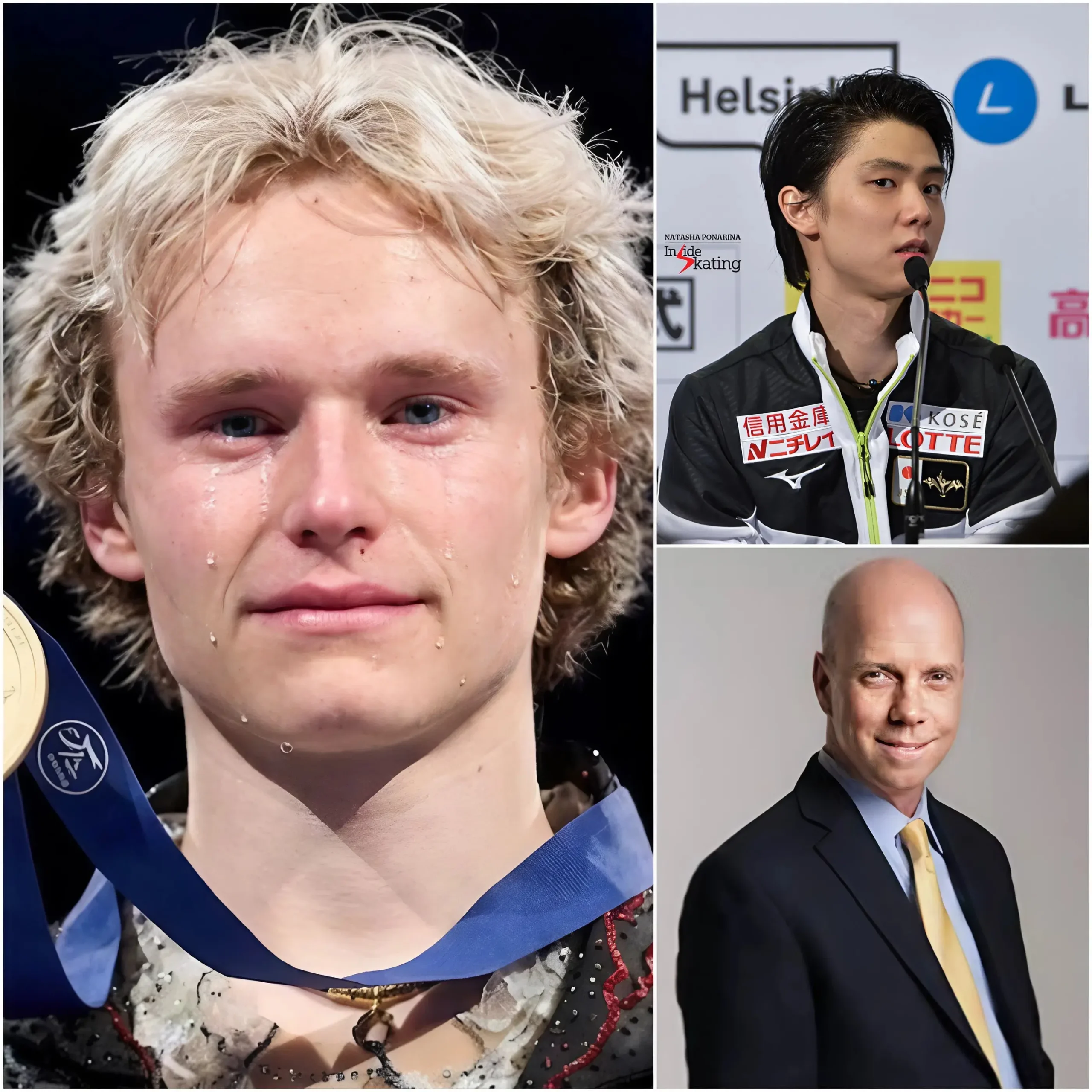 Cover Image for “Ilia Malinin choked up after sharp criticism from Yuzuru Hanyu; Scott Hamilton defends him in brief 15-word message”