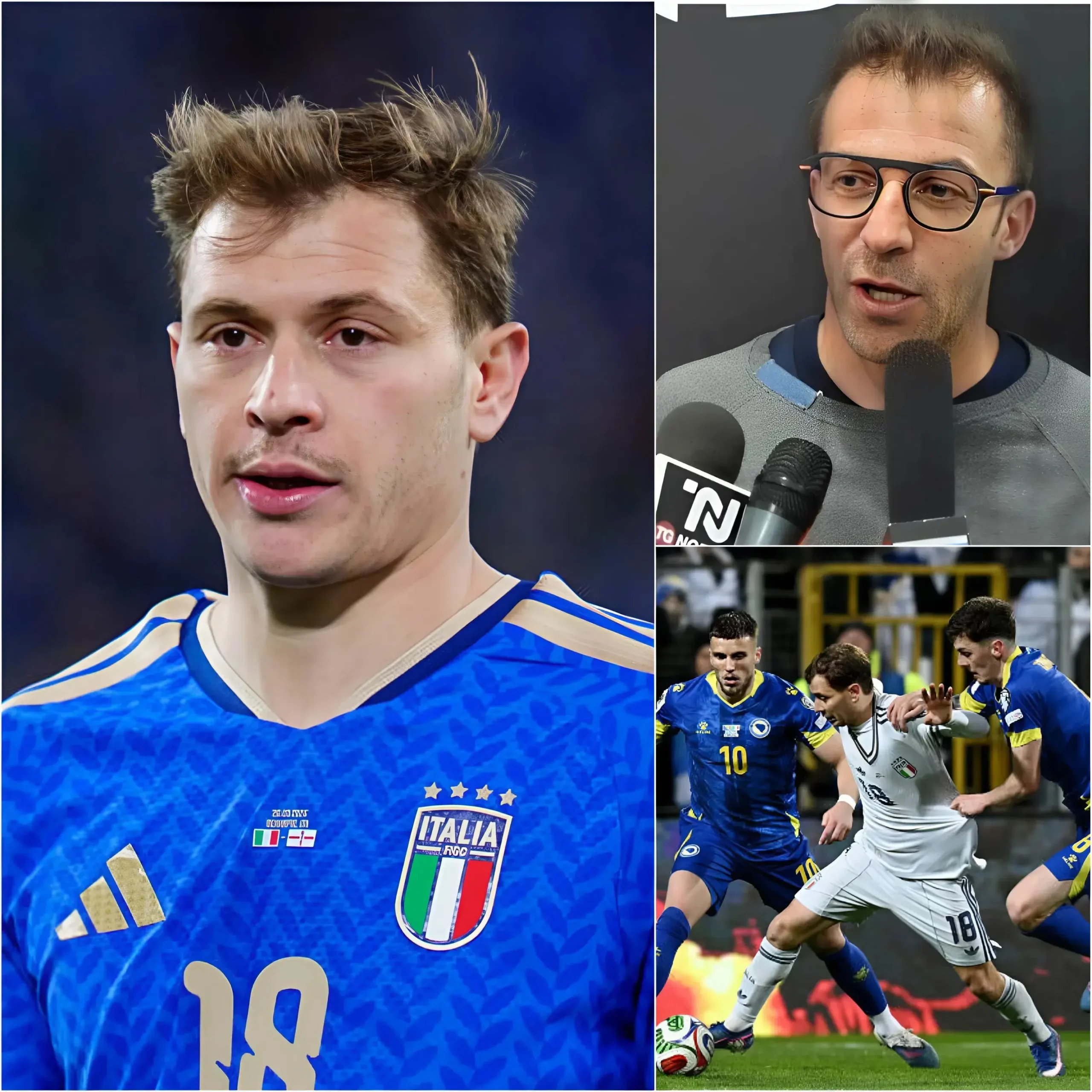 Cover Image for “STAI ZITTO! PENSI DAVVERO DI AVERE IL DIRITTO DI PARLARMI COSÌ, DICENDO COSE INUTILI?” Il silenzio è calato nello studio di Sky Sport Italia quando Nicolò Barella è salito sul palco