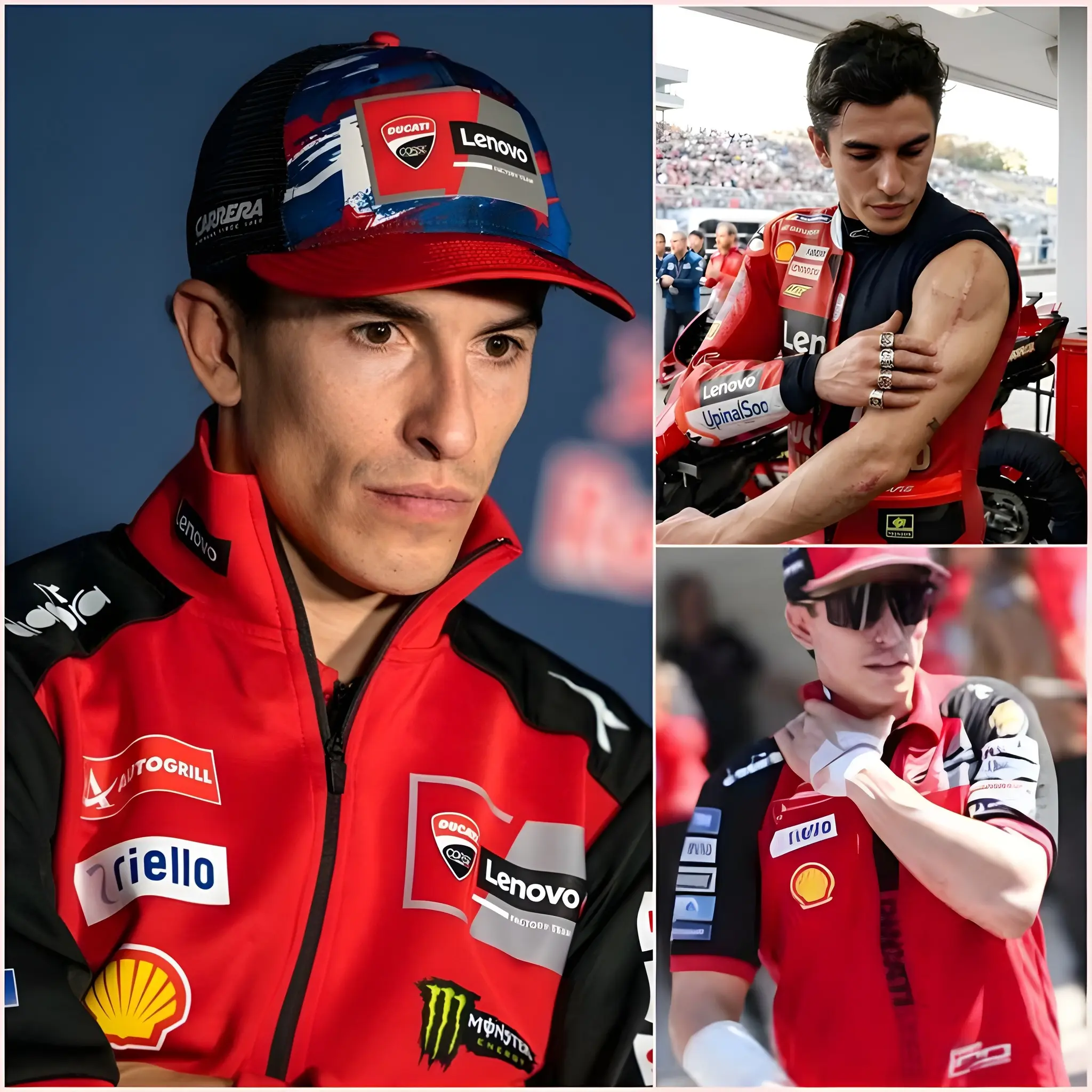 Cover Image for 💔« MA MAIN EST TOUJOURS LÀ… » Marc Marquez a plongé le monde du MotoGP dans le silence en évoquant, les larmes aux yeux, son état de santé après une série de blessures traumatisantes. Les mots hésitants mais douloureux du pilote espagnol ont non seulement attristé les fans, mais ont aussi suscité de vives inquiétudes quant à l’avenir de cette légende.