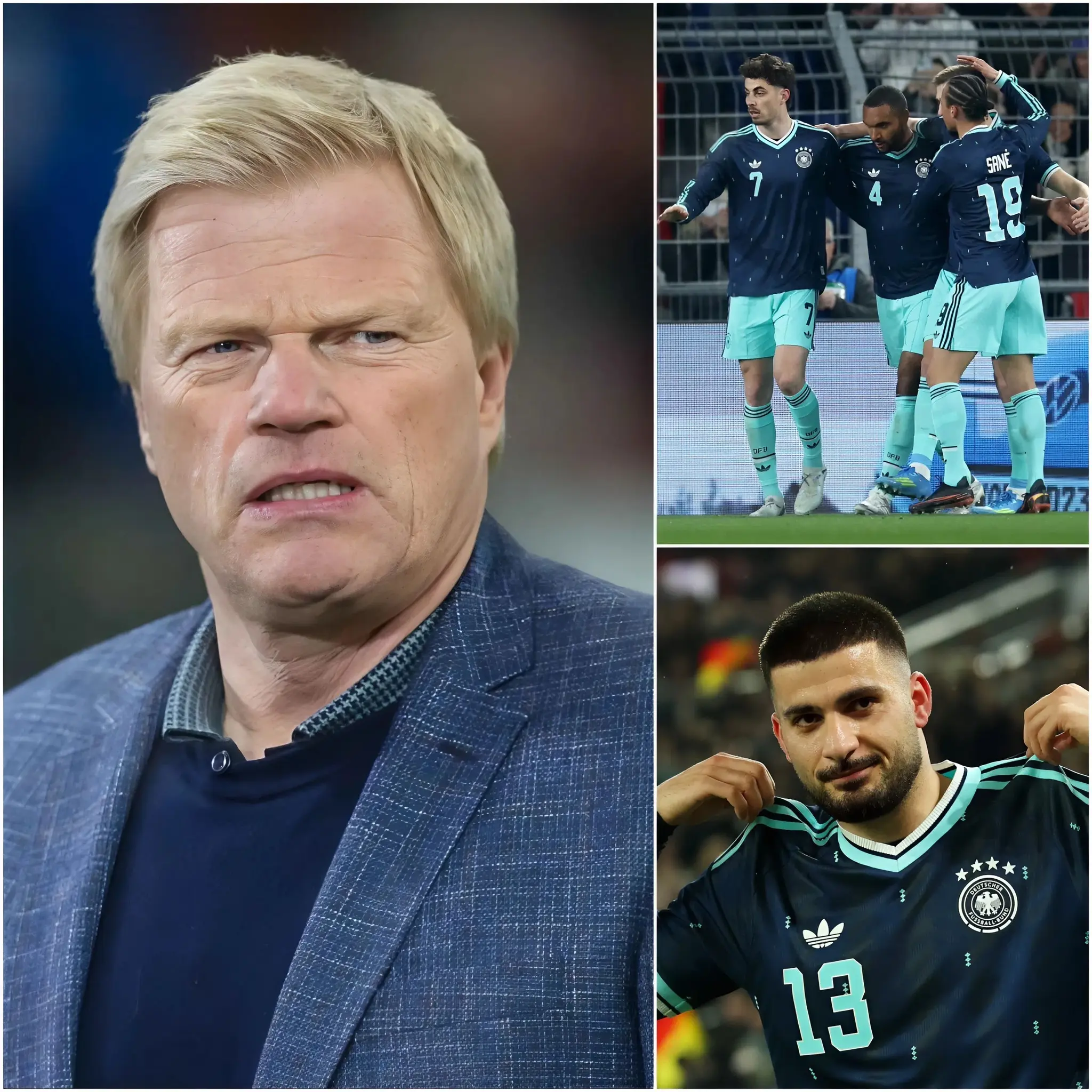 Cover Image for EXPLOSION 🔥: Oliver Kahn konnte nicht ruhig bleiben, als er das neue Trikot der deutschen Mannschaft sah, und nannte es vor Dutzenden Reportern unverblümt „das Schlimmste, was er je in seinem Leben gesehen hat“. Nur wenige Sekunden später wurde die Atmosphäre angespannt, als eine unerwartete Frage gestellt wurde – und die darauf folgende Antwort machte den ganzen Raum sprachlos … 👇
