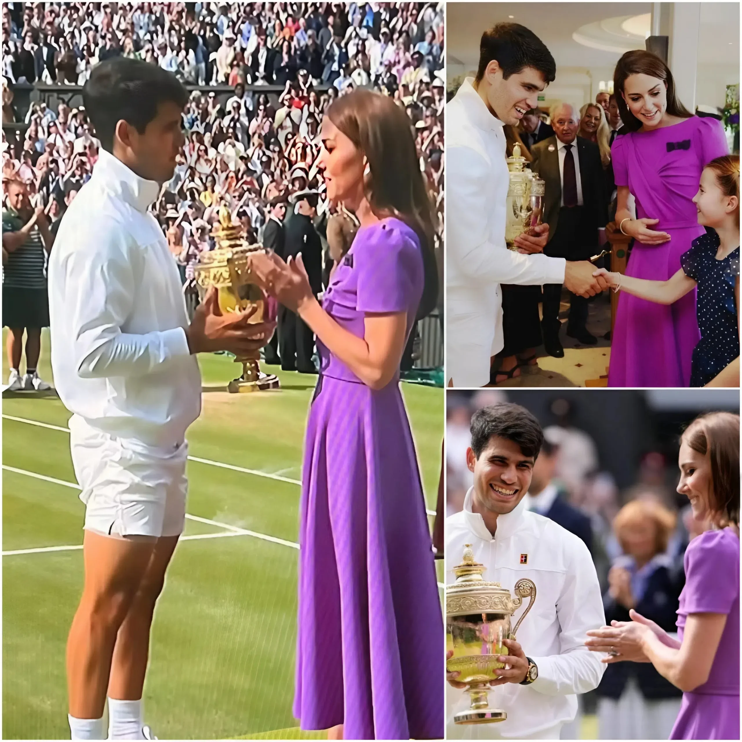 Cover Image for 🔥NOTICIA DE ÚLTIMA HORA: Carlos Alcaraz campeón de Wimbledon tras vencer a Djokovic; la Duquesa de Cambridge le entrega el trofeo en emotiva ceremonia.