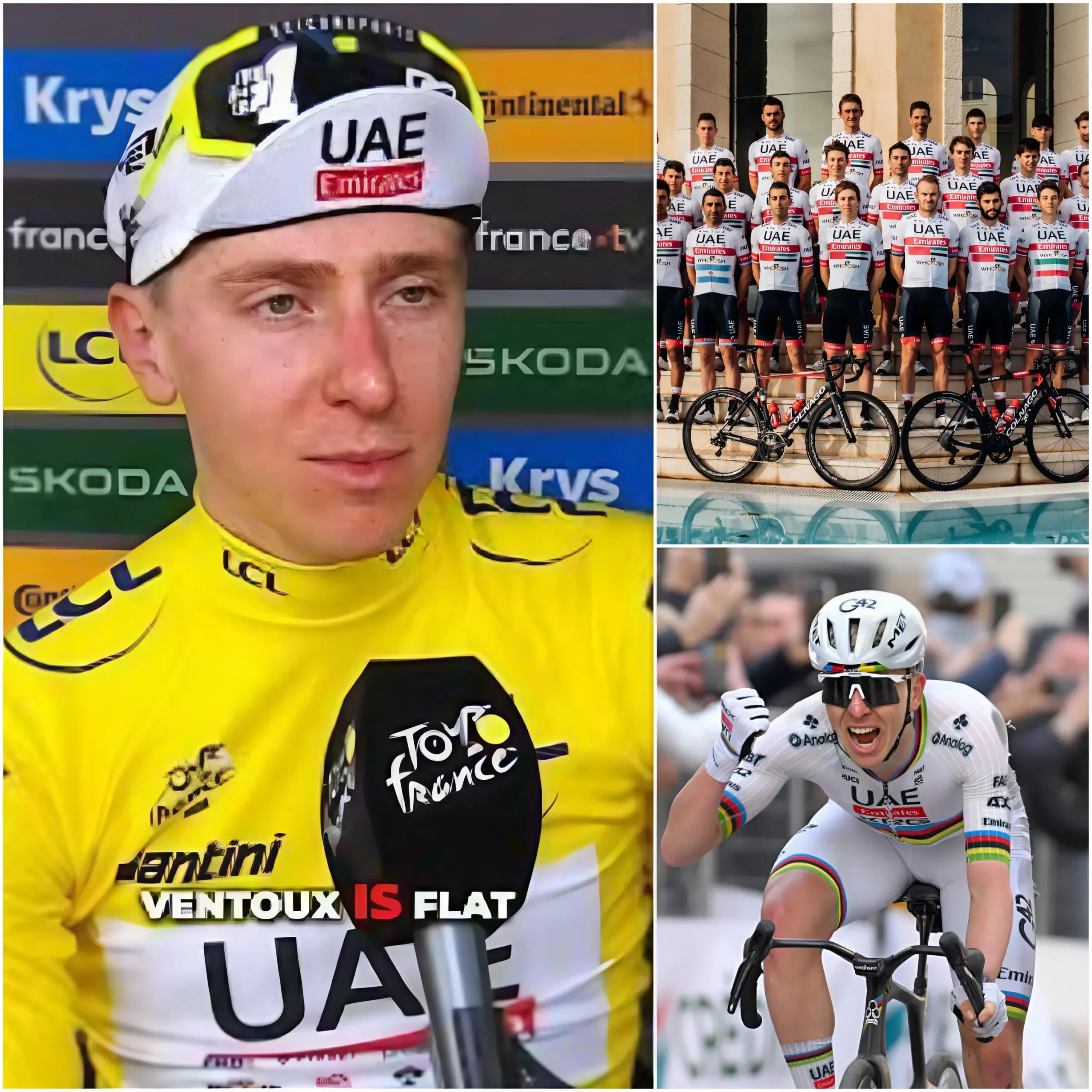 Cover Image for 😱 🚨SCIOCCANTE: Tadej Pogačar rivela a sorpresa una “lista nera” di 5 corridori sospettati di essere dietro un complotto per rovesciare gli equilibri interni della UAE – una serie di nomi che lascia i fan increduli!👇