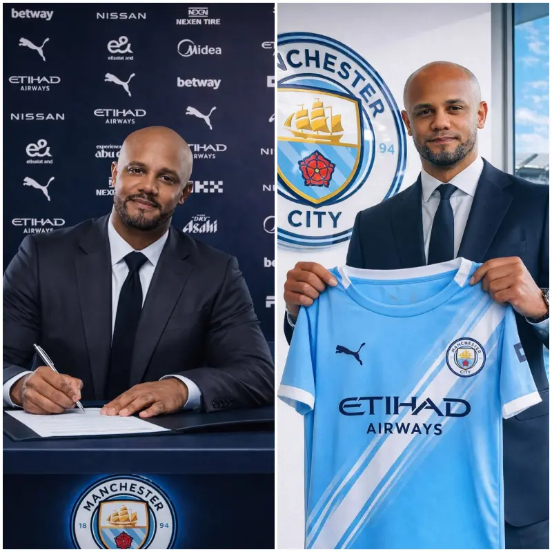 Cover Image for SHOCK RETURN! Vincent Kompany to Manchester City: Everything 90% Agreed — But He Has One Big Condition Manchester City are on the verge of a sensational homecoming for club legend Vincent Kompany. The former captain is just one step away from returning to the Etihad as the club’s next manager. However, the final agreement comes with one major condition…