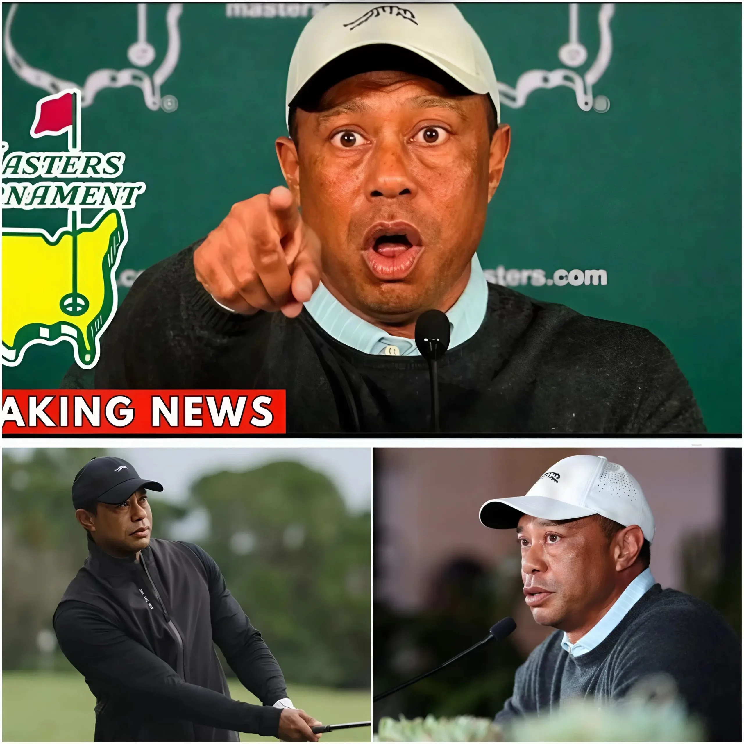 Cover Image for “BREAKING NEWS! Tiger Woods shocked the entire PGA Tour with a surprising revelation right before The Masters. A seemingly familiar moment suddenly turned into a center of tension, leaving players, officials and the entire golf world stunned, sparking a series of speculations about a ‘big hidden meaning’ that could change the outcome of one of the most prestigious tournaments of the year!”