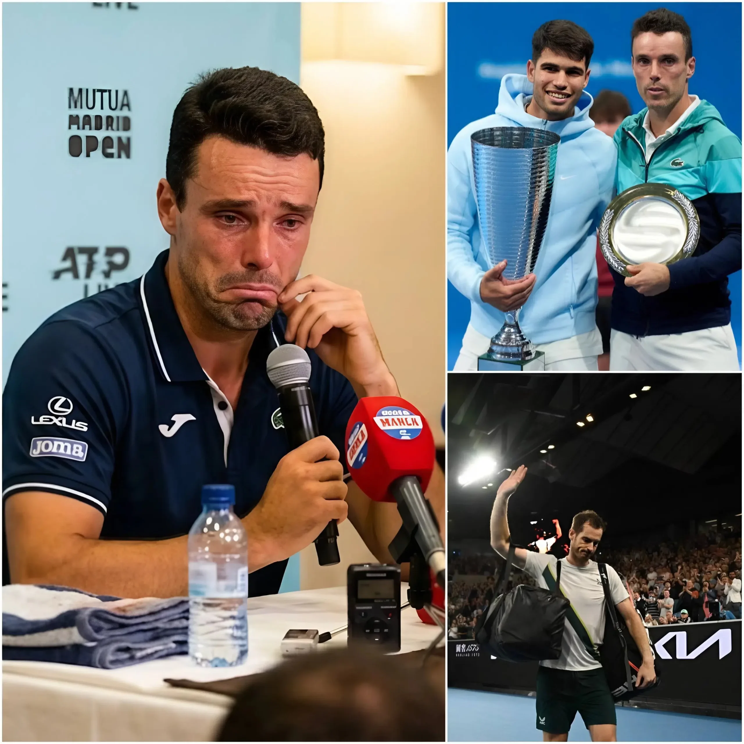 Cover Image for Carlos Alcaraz Sorprendió A Los Medios De Comunicación Especializados En Tenis Con Su Emotivo Mensaje A Roberto Bautista Agut Después De Que Este Último Se Retirara De Un Partido En Montecarlo, Y La Posterior Reacción De Bautista Agut Hizo Llorar A Los Aficionados: “es La Primera Persona Que Me Trata Así”.