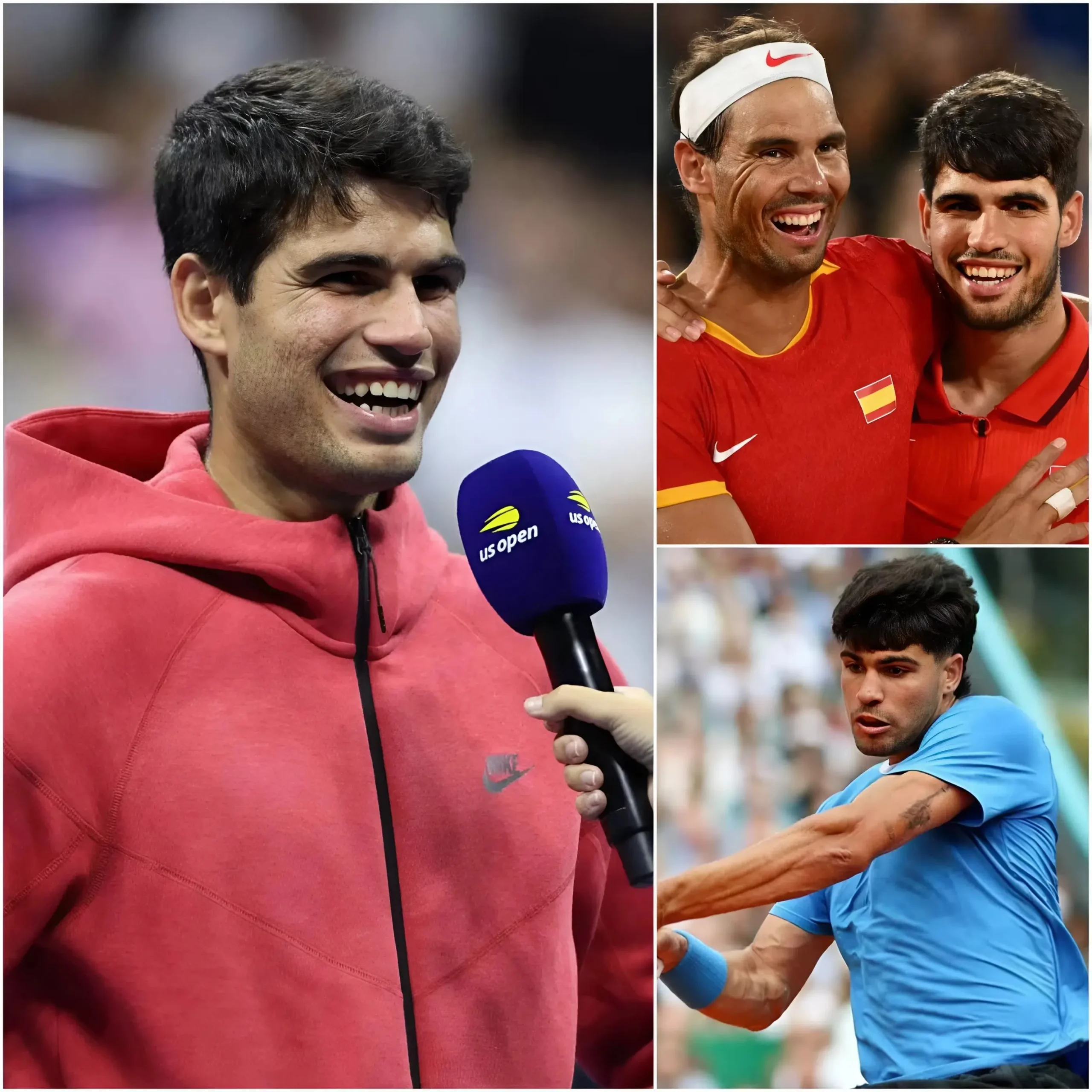 Cover Image for “se Merece Ser El Rey De La Tierra Batida”, Dijo Rafael Nadal, Colmando De Elogios A Carlos Alcaraz Tras Su Decisiva Victoria En El Partido Inaugural Del Masters De Montecarlo, Y Poco Después, Carlos Alcaraz Respondió Con Un Emotivo Mensaje…