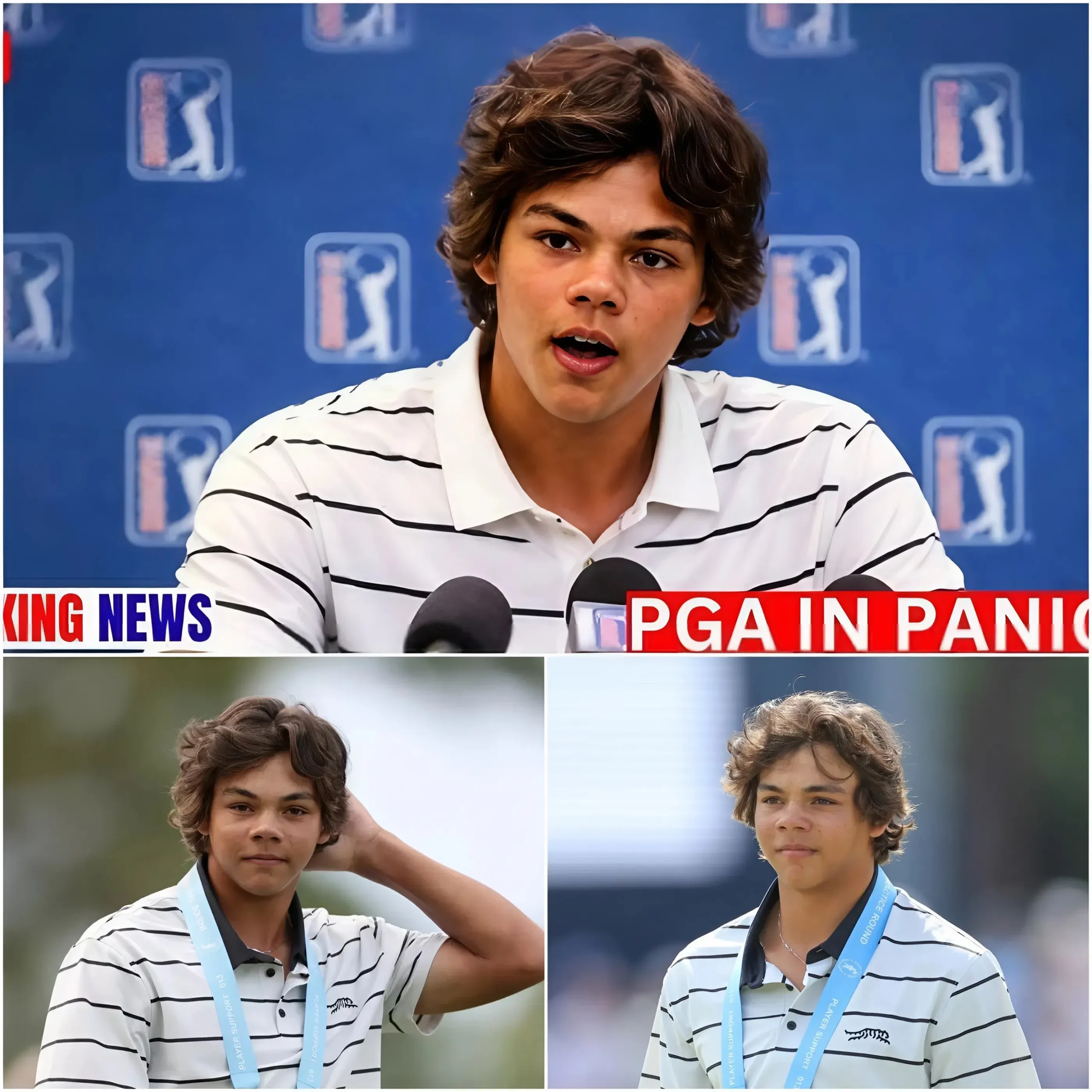 Cover Image for SHOCKING! Charlie Woods stuns the golf world with rumored SOLO entry into the PGA Tour — what once felt like a distant future has suddenly become reality, as the young prodigy steps into the spotlight on his own, instantly igniting reactions across the sport.