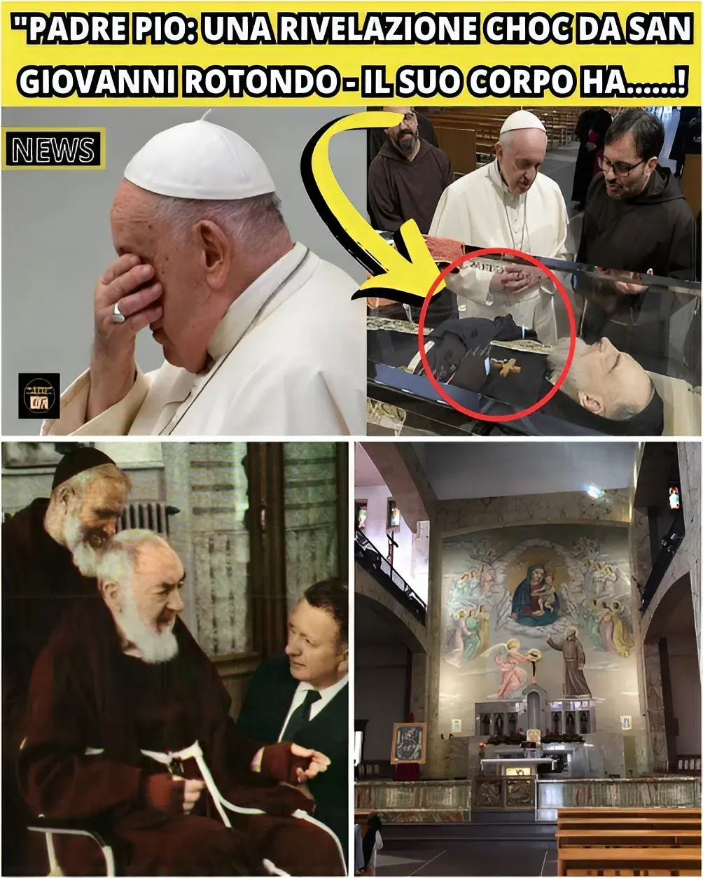 Cover Image for 🛑Il Segreto Svelato di Padre Pio: Cosa Si Nasconde Veramente nel Suo Corpo a San Giovanni Rotondo? Controlla i commenti: ⤵️⤵️