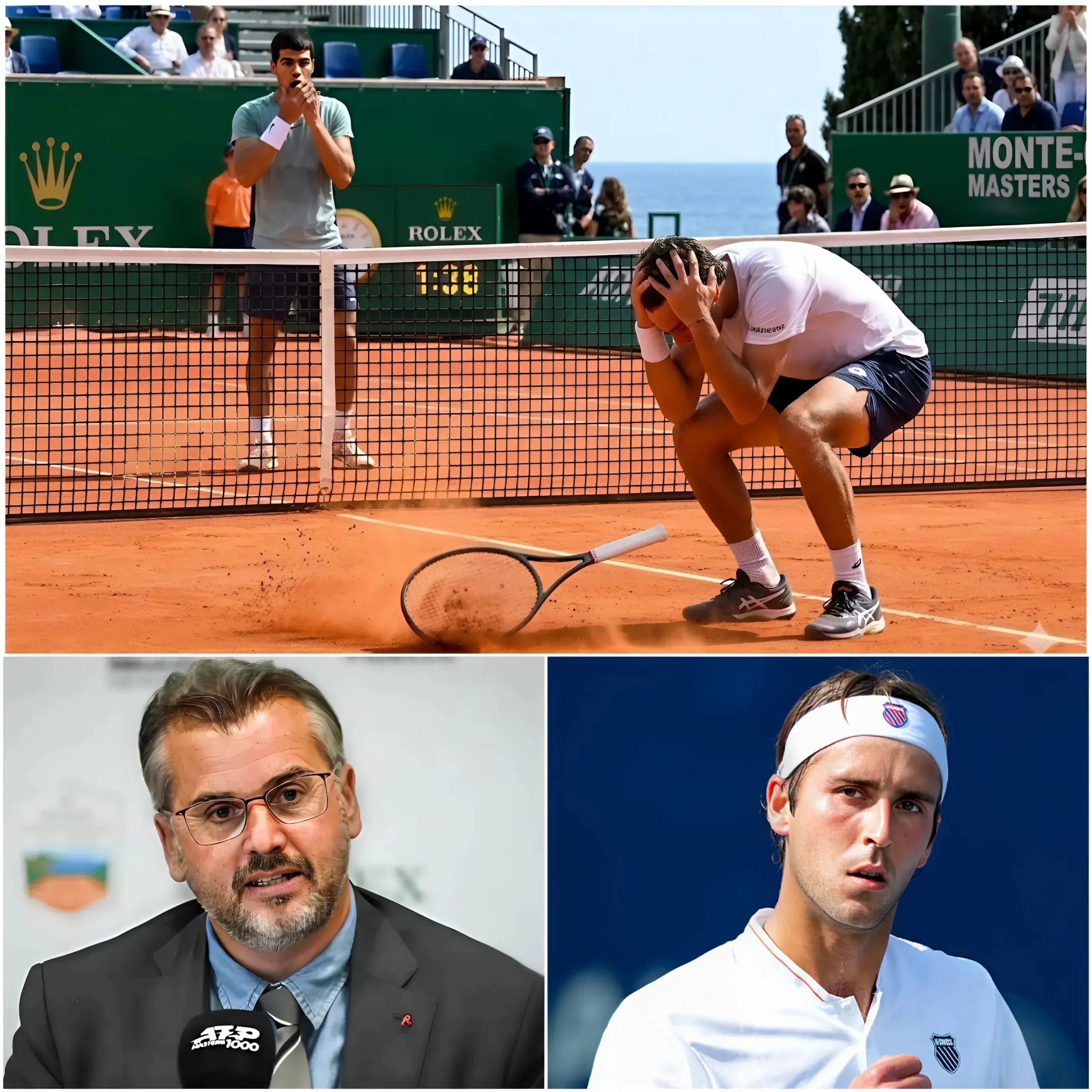 Cover Image for 🚨NOTICIA: Tomás Martín Etcheverry sancionado por “romper su raqueta” tras perder ante Alcaraz en Montecarlo 2026; el torneo no tolera su comportamiento y su reacción dejó al estadio en silencio👇