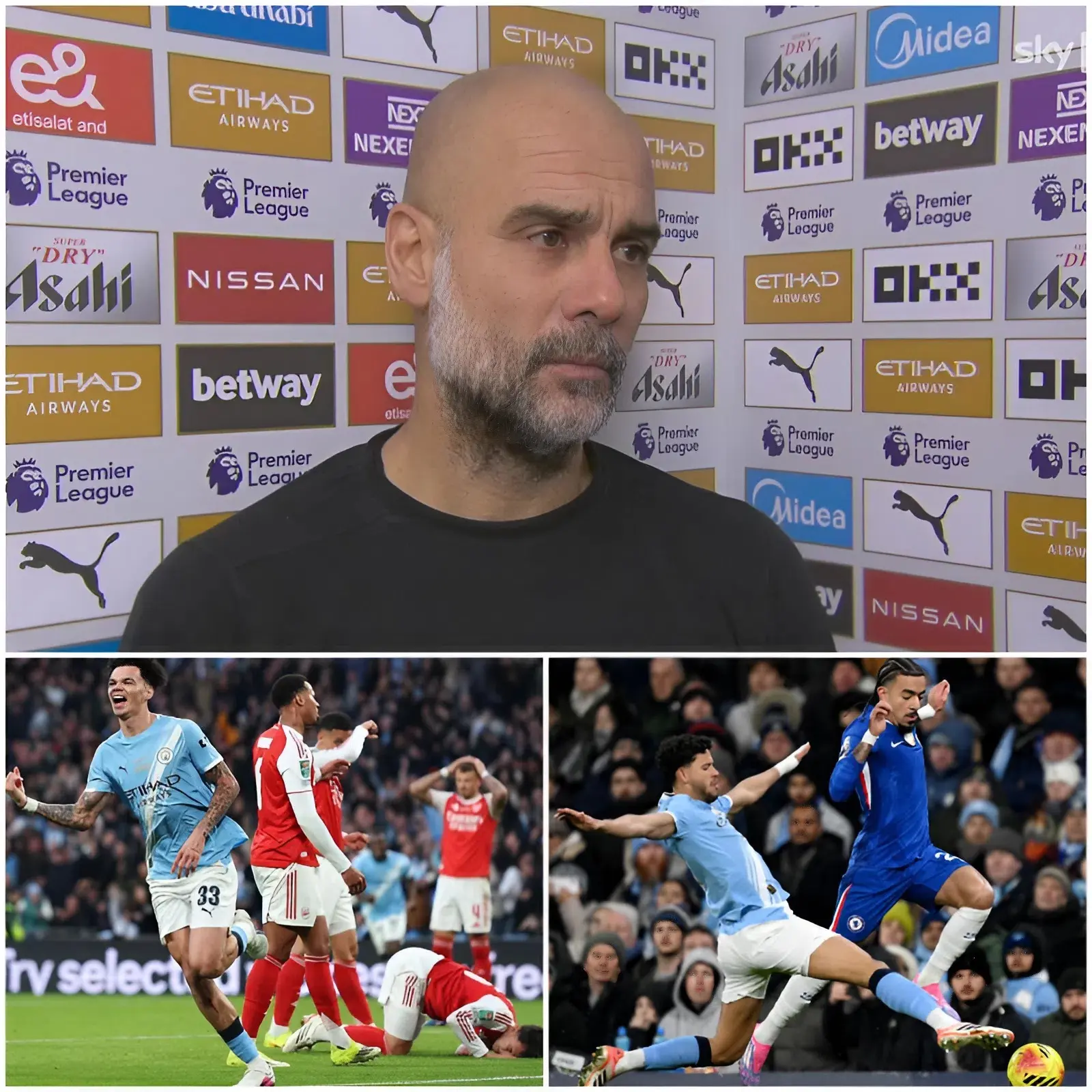 Cover Image for BREAKING: PEP GUARDIOLA CHILLS MAN CITY’S AMBITION AFTER ARSENAL’S SLIP-UP Following Arsenal’s shock defeat to Bournemouth, Pep Guardiola wasted no time in delivering a “cold-blooded ultimatum” to his squad. The City boss was adamant, asserting that next week’s massive showdown against the Gunners will be completely “meaningless” if Manchester City fails to… 👇👇