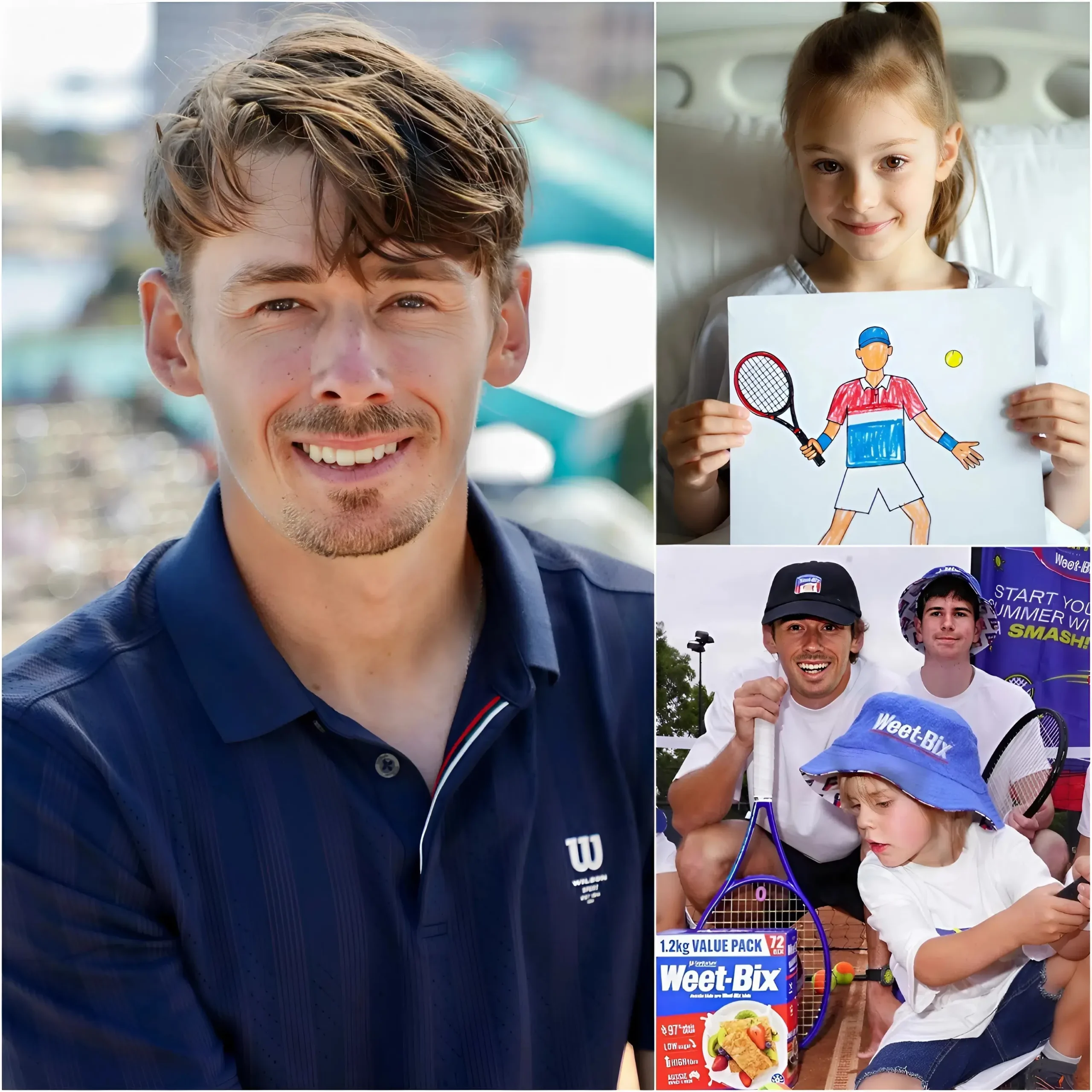 Cover Image for 💖TOUCHING: A girl with a rare brain tumor dreams of meeting Alex de Minaur—he surprises her in person with a heartfelt gift during a Masters 1000 event