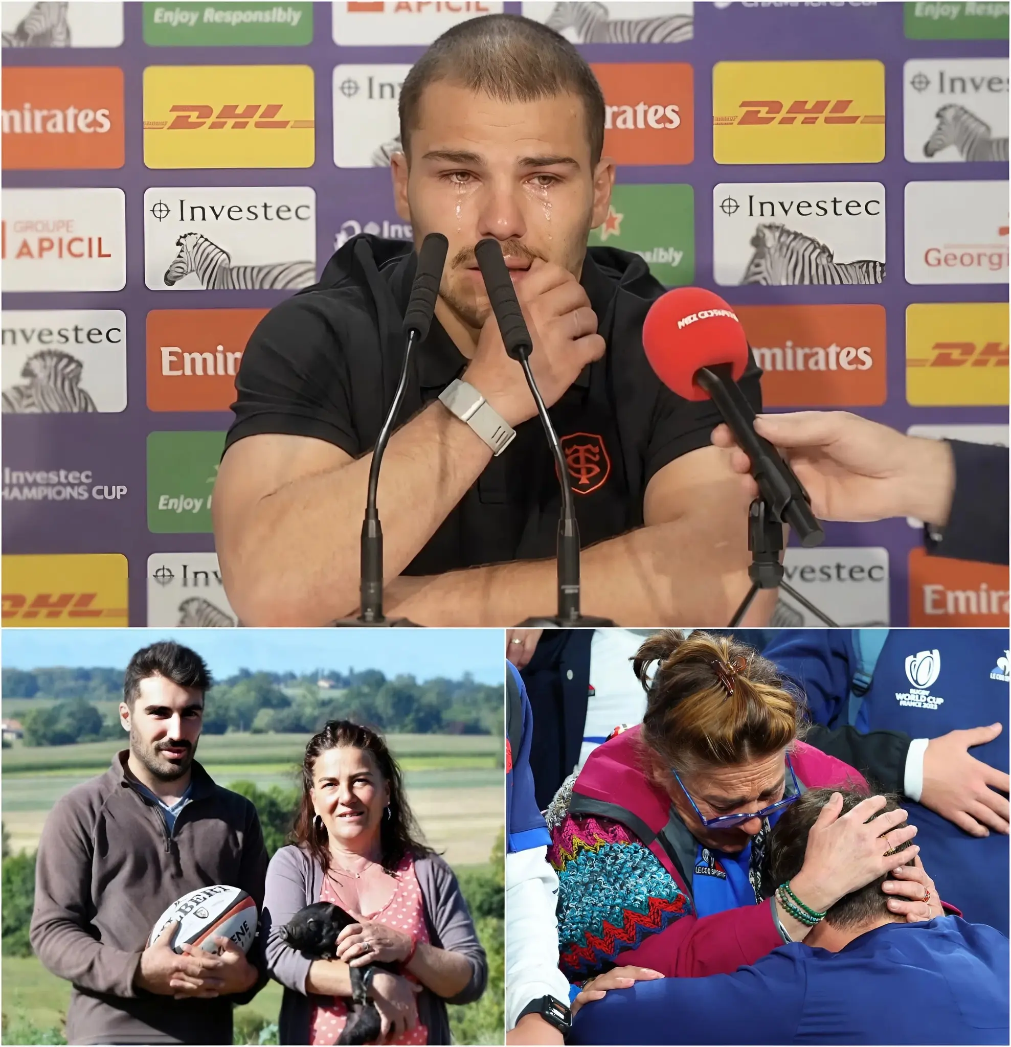 Cover Image for 💔🥲 Une douleur inimaginable ! Il y a à peine 30 minutes, le Stade Toulousain a présenté ses plus sincères condoléances à Antoine Dupont après avoir appris la tragique nouvelle concernant sa famille. Antoine Dupont a ensuite confirmé l’information, laissant de nombreux supporters sous le choc.