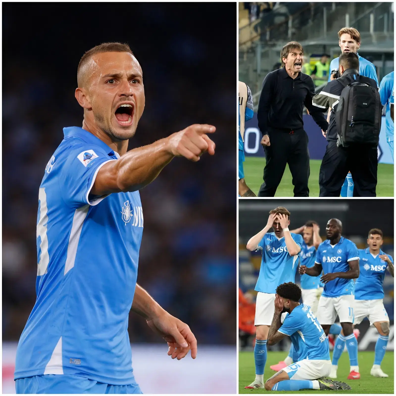 Cover Image for «MA CHE CAZZO STA FACENDO?!» Una fonte calda appena arrivata rivela che il capitano del Napoli, Stanislav Lobotka, è esploso di rabbia e ha criticato duramente Antonio Conte negli spogliatoi subito dopo la deludente partita.