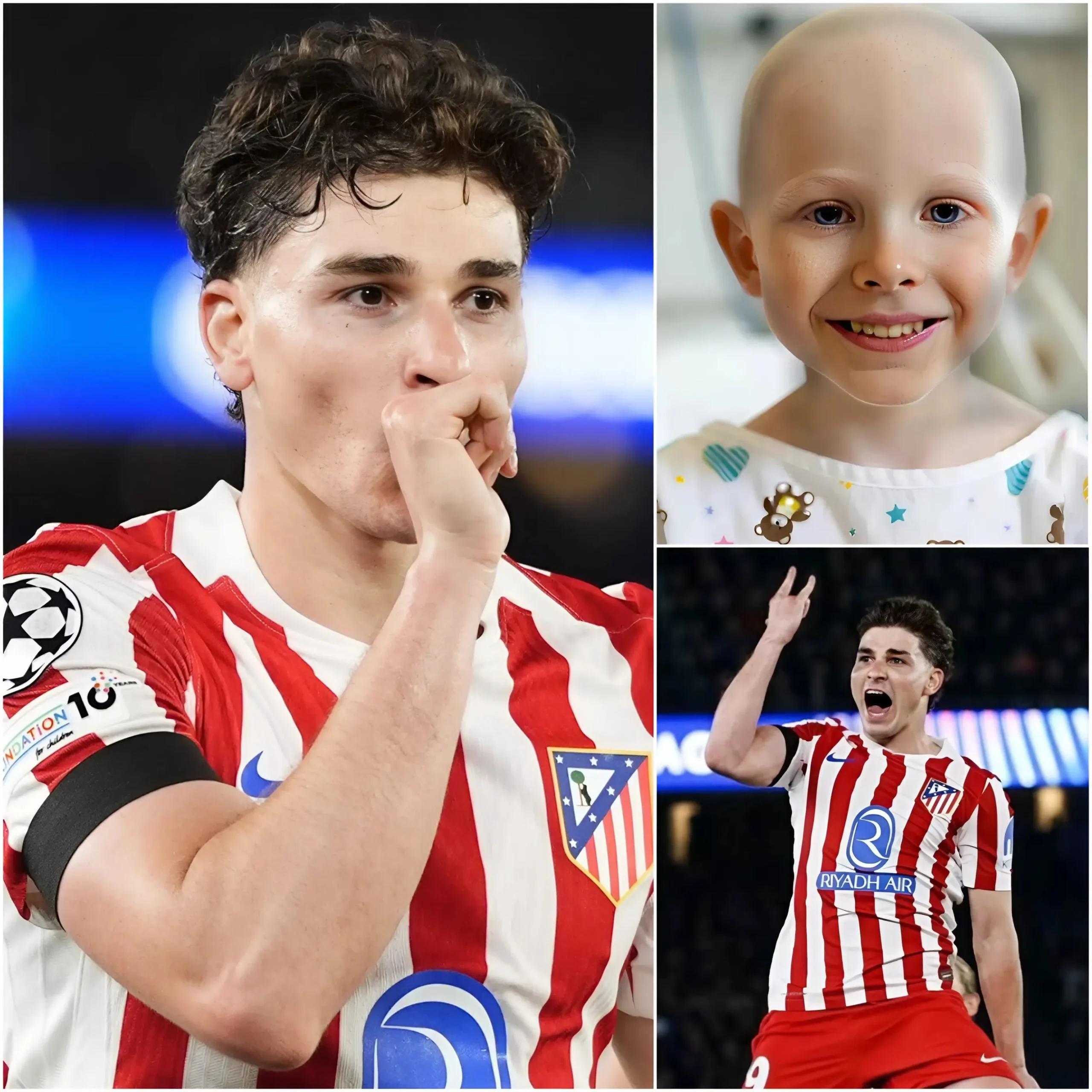 Cover Image for 💔🥲 Un niño de 7 años, con un tumor cerebral maligno, reveló su último deseo: hablar con su ídolo, Julián Álvarez. Pero lo que hizo Julián Álvarez no fue una simple llamada telefónica… hizo mucho más, dejando a todo el hospital y a la familia del niño completamente estupefactos 😢 Descubre todos los detalles en los comentarios de abajo 👇👇