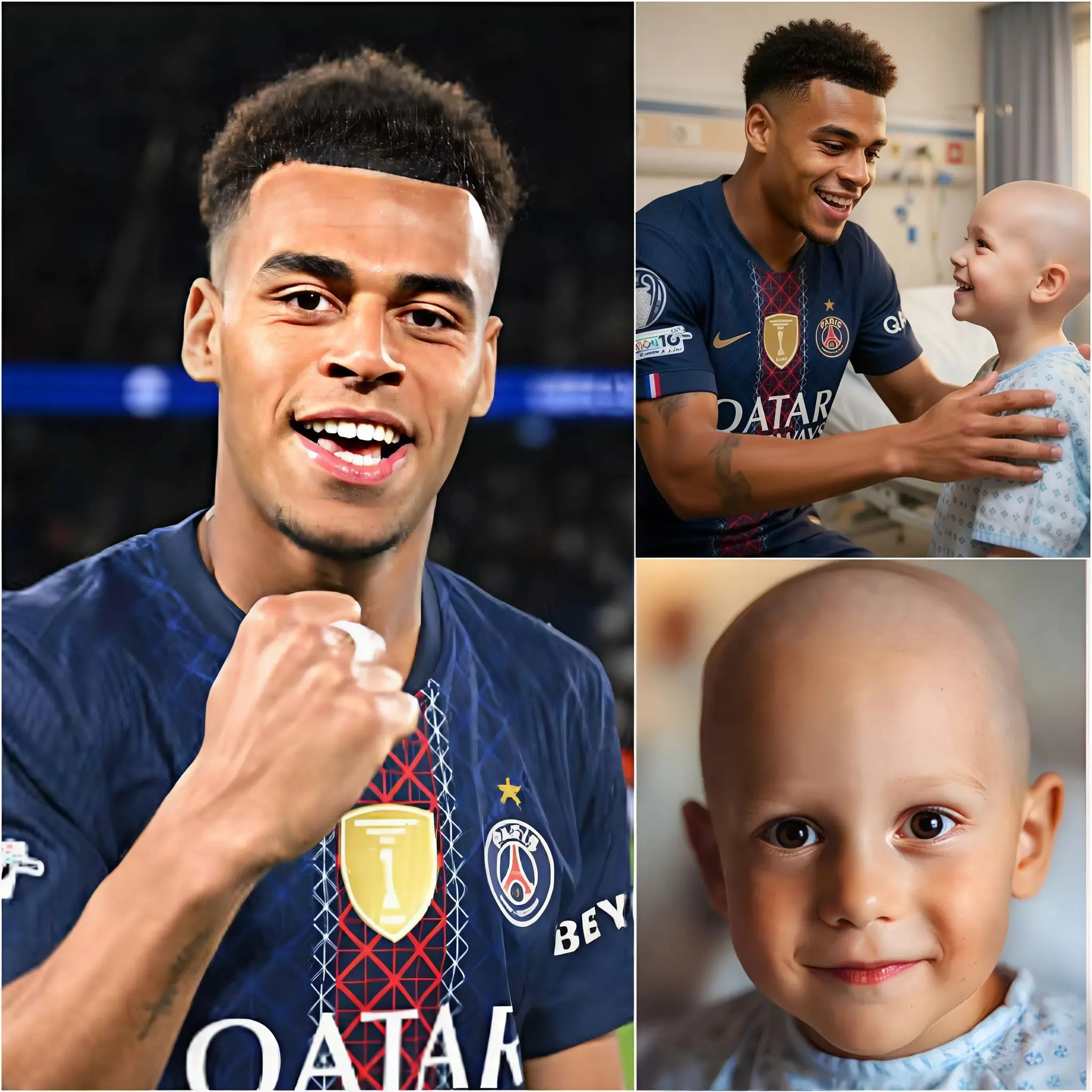 Cover Image for 💖 Un enfant de 8 ans qui luttait contre une tumeur cérébrale maligne a exprimé son dernier souhait : appeler son héros, Désiré Doué. Mais ce que Désiré Doué a fait pour cet enfant est allé bien au-delà d’un simple appel téléphonique ; c’était quelque chose de bien plus grand, quelque chose qui a laissé tout l’hôpital et la famille de l’enfant complètement émerveillés.