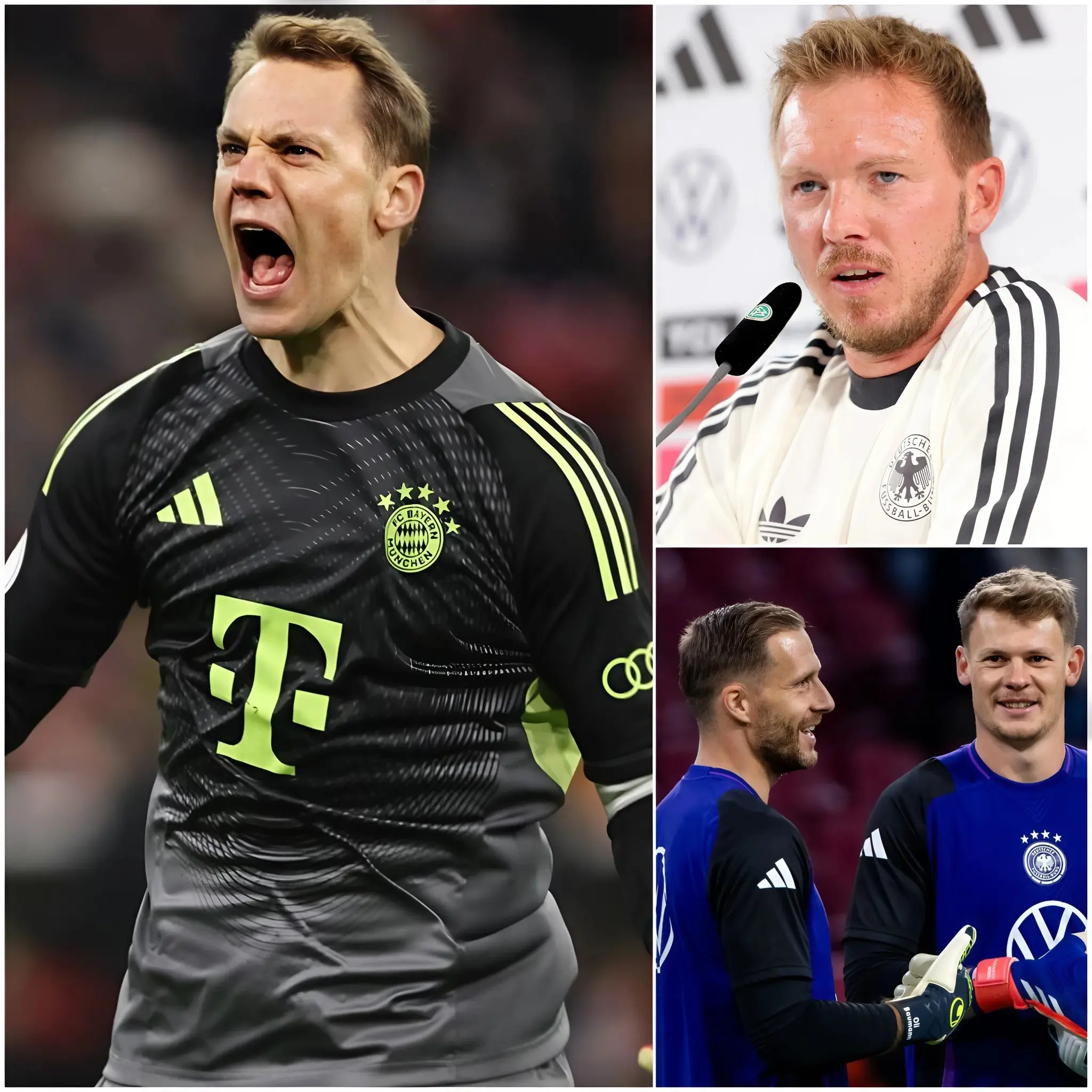 Cover Image for „Manuel Neuer ist ein Torwart von Weltklasse, aber das reicht für mich noch nicht aus, um ihm die Nummer-eins-Position bei der FIFA World Cup 2026 zu geben…“ – Bundestrainer Julian Nagelsmann sorgt für Aufsehen mit seiner Aussage über die Zukunft von Neuer beim kommenden Turnier.