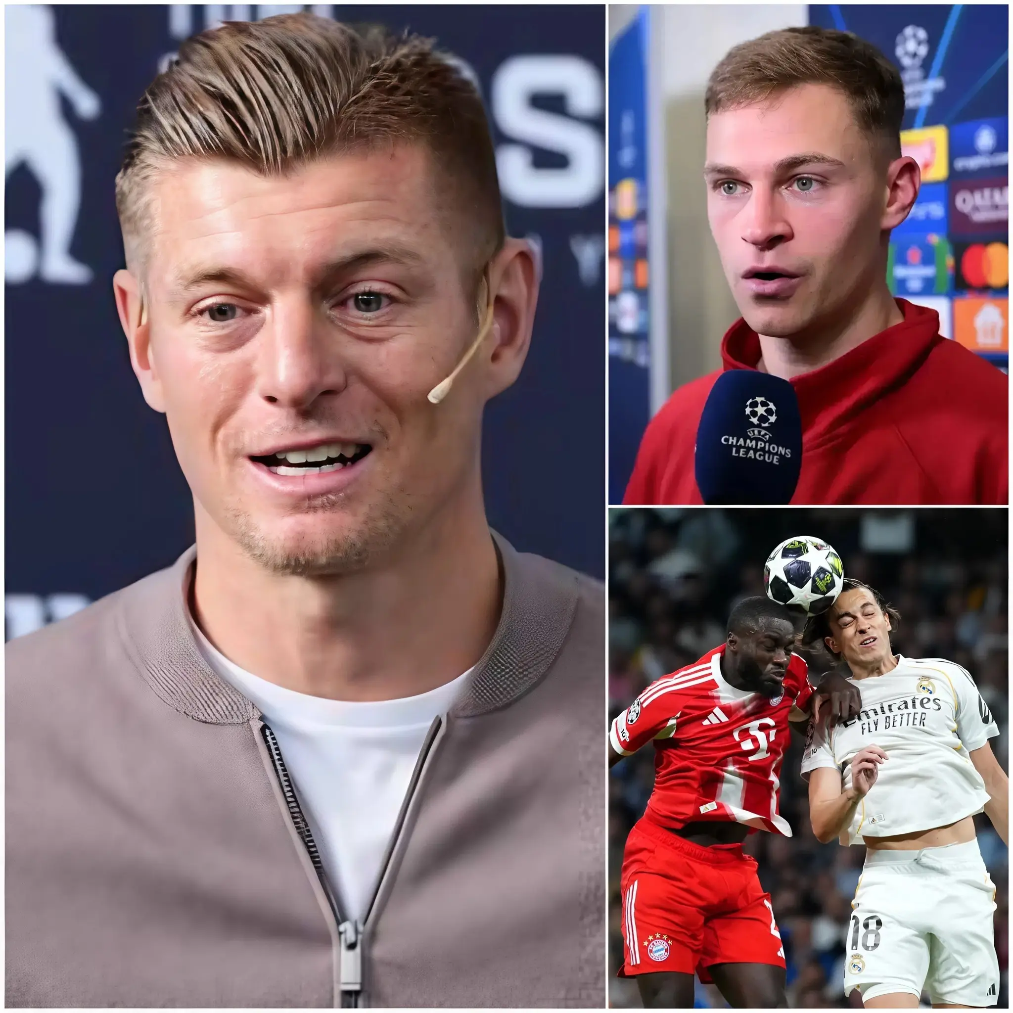 Cover Image for 🔴SCHOCK: Legende Toni Kroos hat drei GRÜNDE genannt, warum er glaubt, dass Real Madrid ein Comeback gegen Bayern Munich schaffen kann. Der Mittelfeldspieler, der für beide Vereine gespielt hat, wies auf einige Schwächen im Spiel von Bayern hin, die Real ausnutzen könnte.