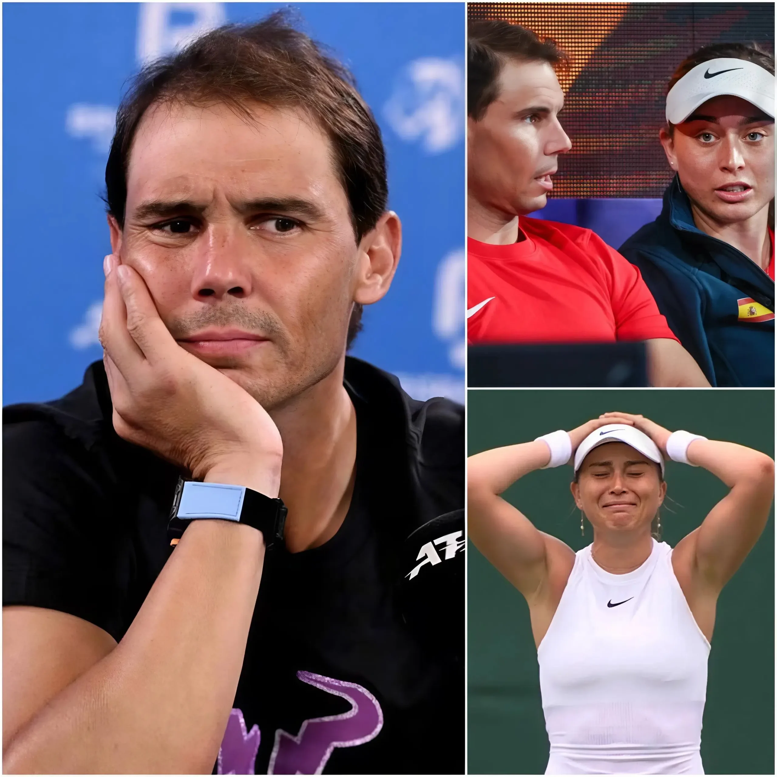 Cover Image for «¡NO SE MERECE QUE LA TRATEN ASÍ, NO SABES LO QUE ES VIVIR CON UNA LESIÓN CRÓNICA!» – Rafael Nadal sorprendió a la comunidad del tenis al defender a Paula Badosa, quien enfrentaba fuertes críticas por su lesión y su incapacidad para ganar. Inmediatamente, Paula respondió con un emotivo mensaje de 14 palabras que dejó a toda la audiencia sin palabras.