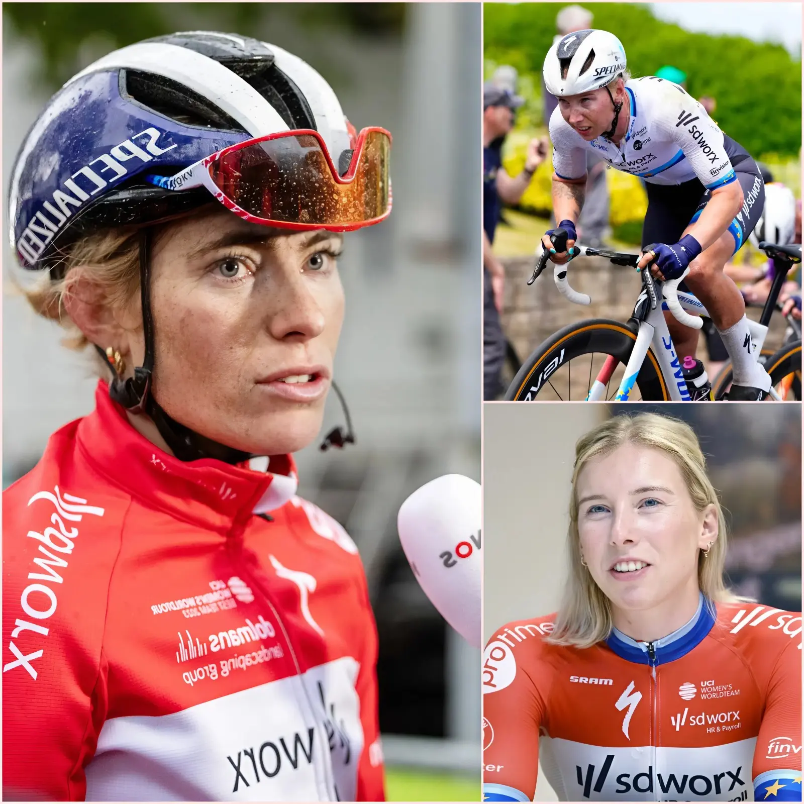 Cover Image for “Ze is waardeloos op de wielerbaan. Heel Nederland zou zich moeten schamen dat zo’n wielrenster in onze geschiedenis staat…” Demi Vollering viel Lorena Wiebes onverwacht aan en beledigde haar na de Parijs-Roubaix Femmes-wedstrijd, wat backstage voor chaos zorgde met boegeroep en applaus