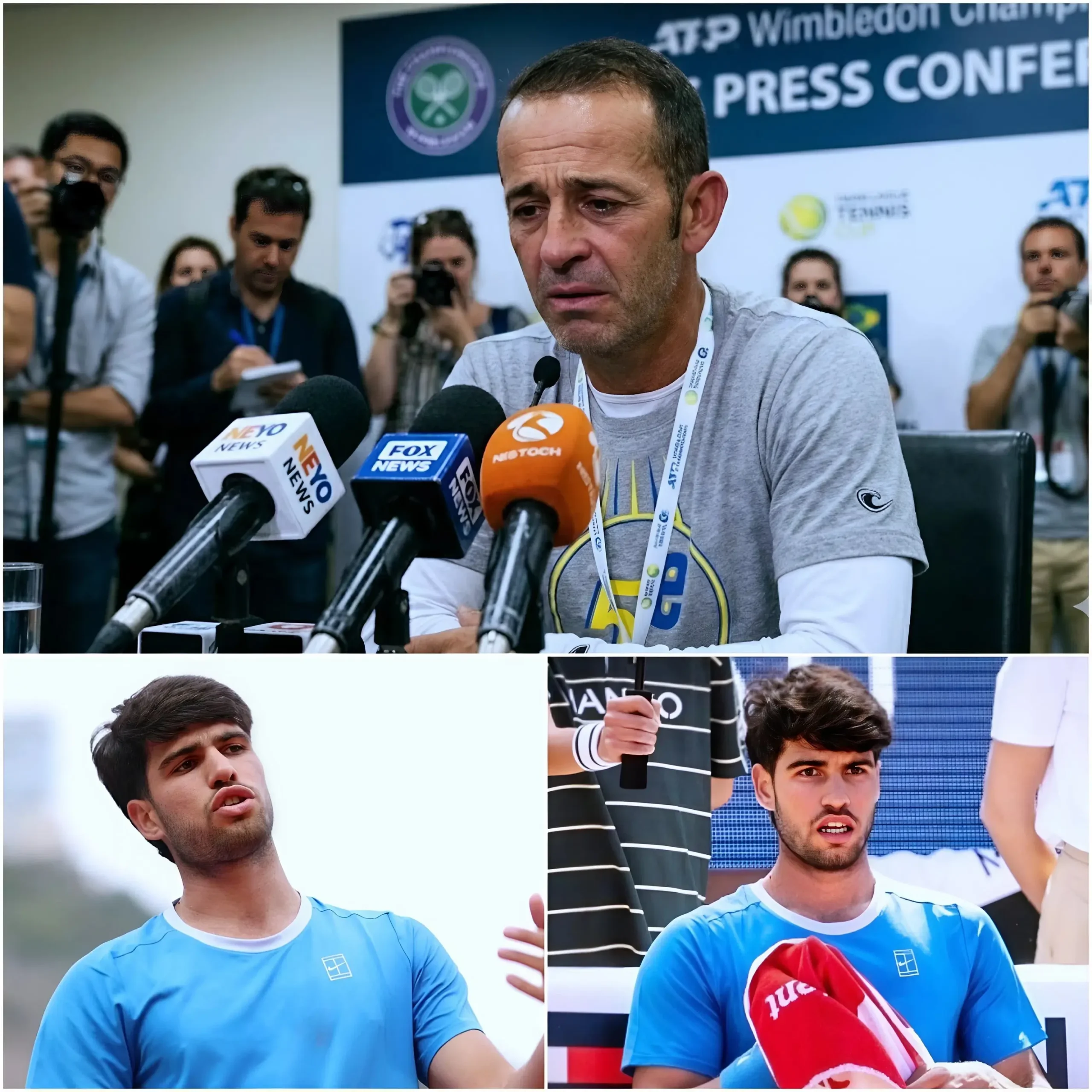 Cover Image for ÚLTIMA HORA: Samuel López, entrenador de la estrella del tenis español Carlos Alcaraz, ha hablado emocionado sobre su retirada forzosa del torneo ATP 500 de tierra batida de Barcelona debido a un motivo desgarrador que ha conmocionado a los aficionados… 👇