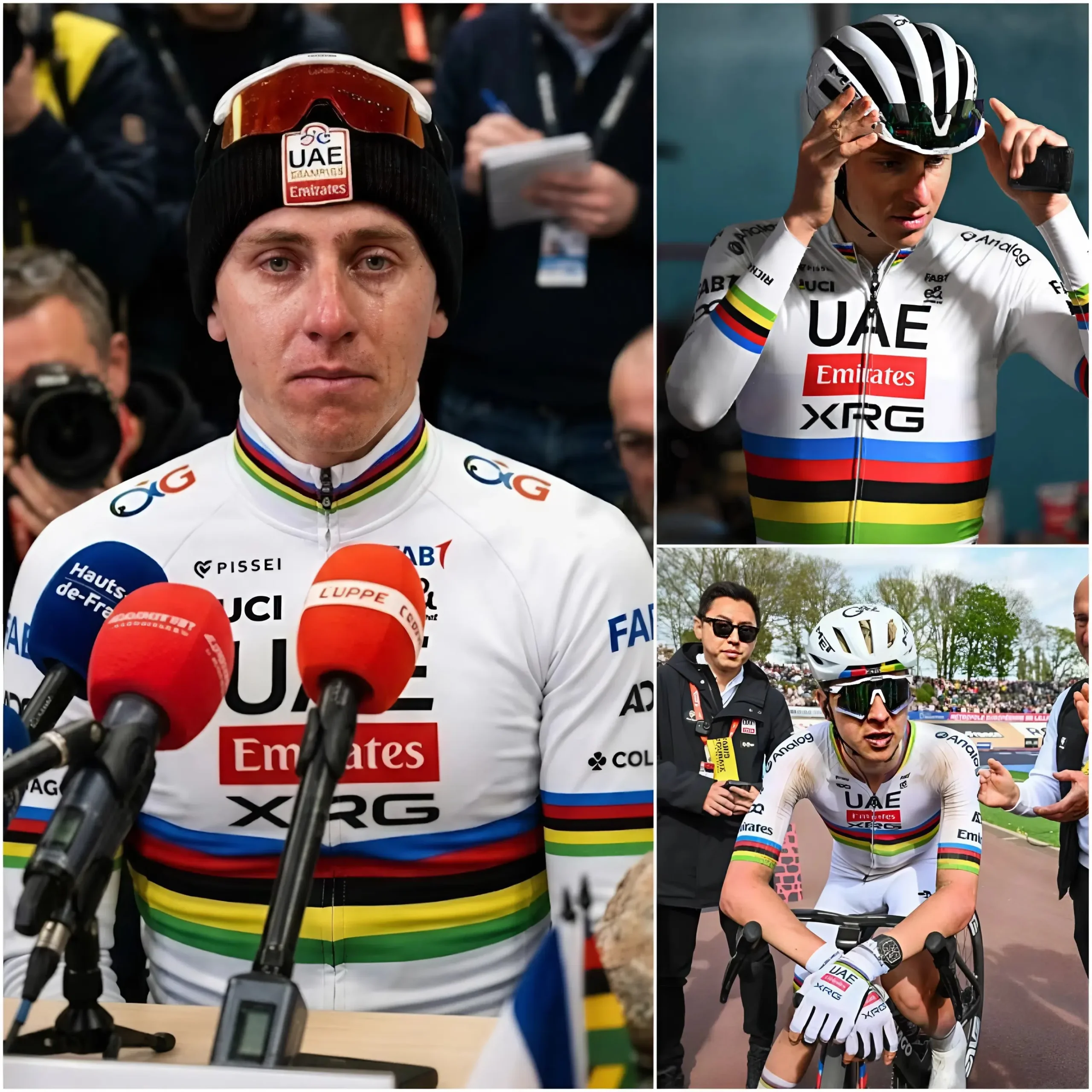 Cover Image for 💔😢 NOTICIA TRISTE: Tadej Pogacar emocionó al mundo tras perder por 15:30 ante Wout van Aert en Paris-Roubaix 2016 y pedir perdón a aficionados, admitiendo no rendir al 100% por problemas externos; el odio se convirtió en compasión.