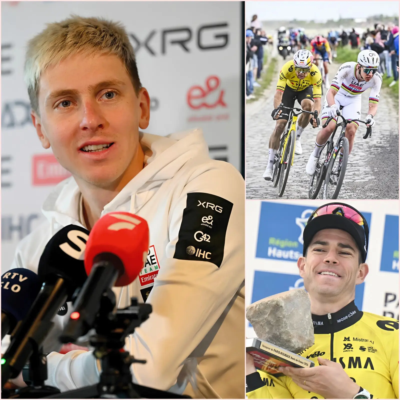 Cover Image for 🚨 De wielerwereld staat opnieuw in vuur en vlam na explosieve uitspraken van Tadej Pogačar, die na afloop van Paris–Roubaix 2026 openlijk zijn frustratie uitte over wat hij beschouwt als duidelijke bevoordeling van Wout van Aert