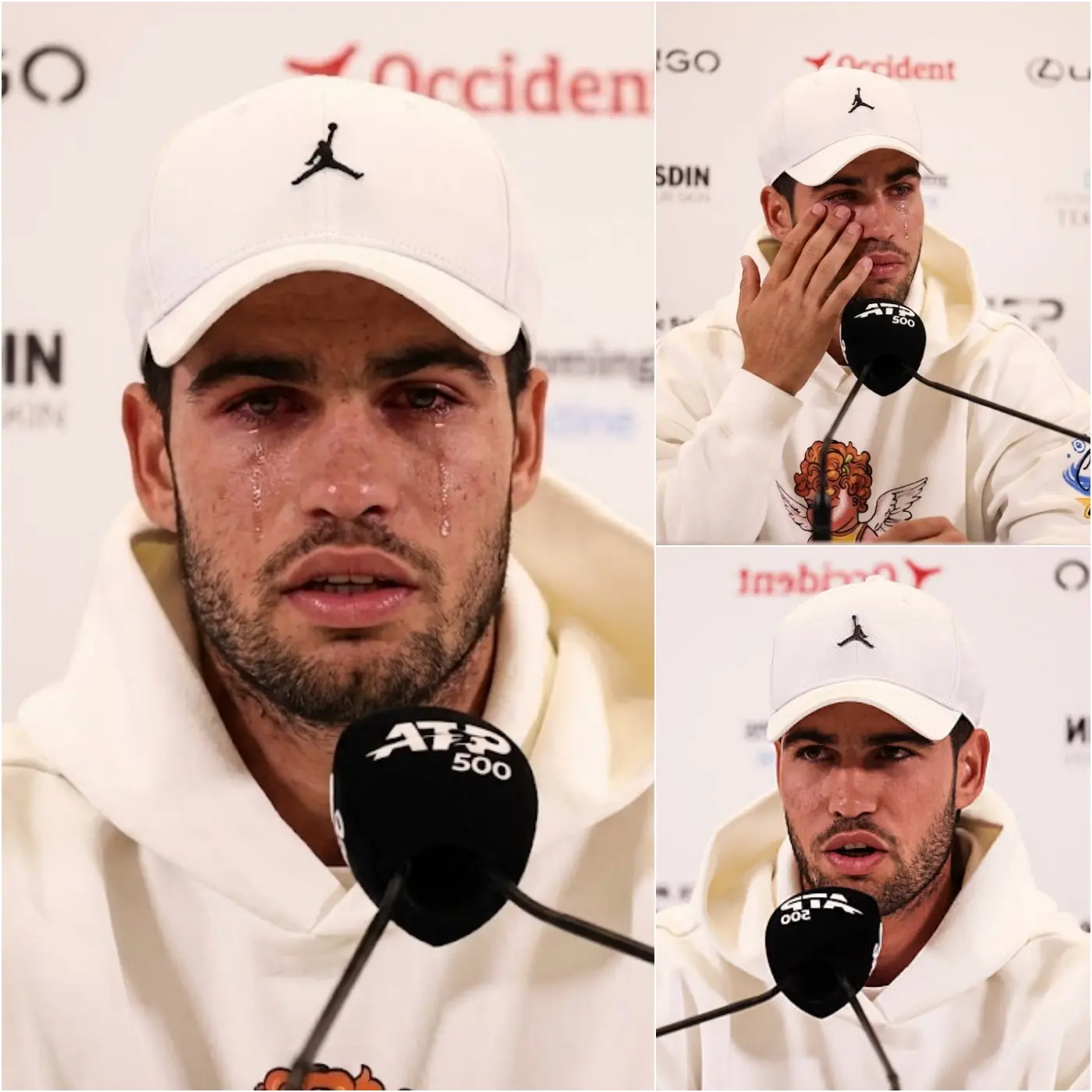 Cover Image for 🤯 “I CAN’T HIDE IT ANY LONGER…” – A MOMENT THAT LEFT THE WORLD SPEECHLESS. 30 MINUTES AGO, Carlos Alcaraz shocked fans worldwide when he appeared with red eyes and a choked voice…