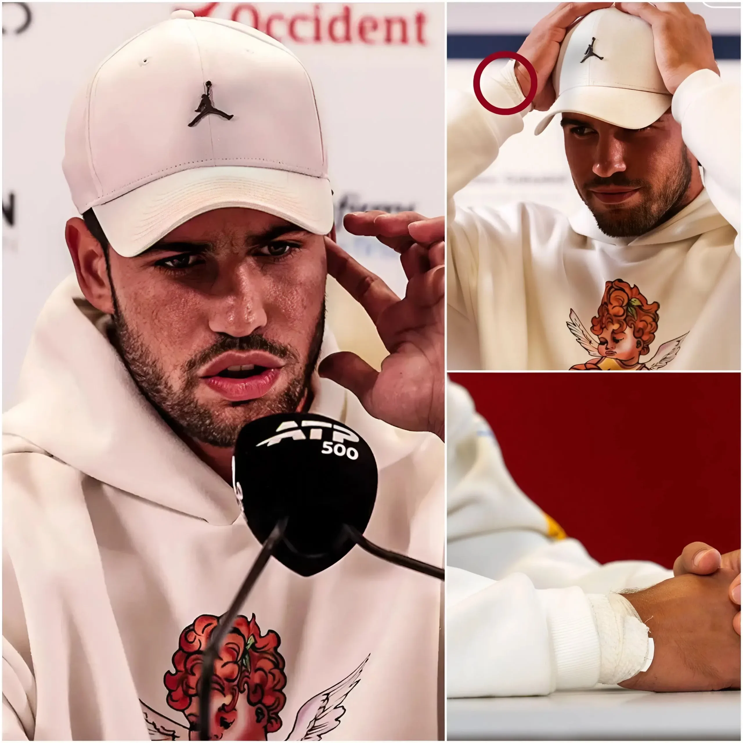 Cover Image for 😢 NOTICIA DESGARRADORA: ¡Carlos Alcaraz conmociona al mundo del tenis! Los aficionados al tenis de todo el mundo están profundamente conmocionados por la noticia: ¡Carlos Alcaraz se ha retirado oficialmente del Abierto de Barcelona debido a una grave lesión en la muñeca derecha!