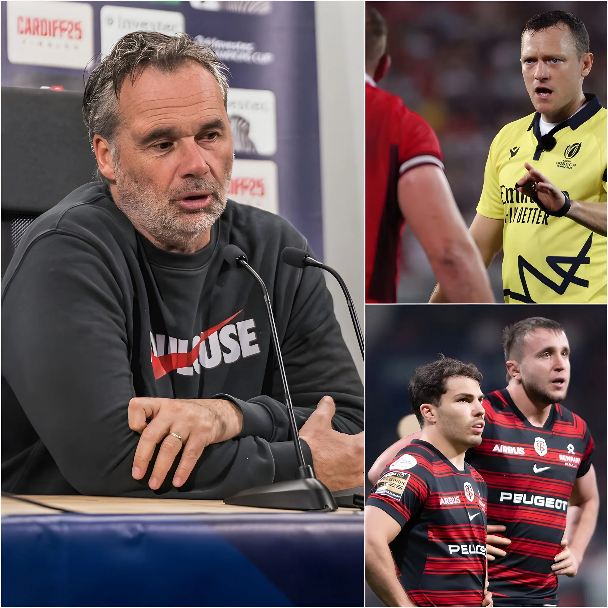 Cover Image for 🚨 INFO RUGBY CHOC : L’entraîneur Ugo Mola a laissé éclater une colère incontrôlable en conférence de presse, à la suite de la lourde défaite subie face à Bordeaux