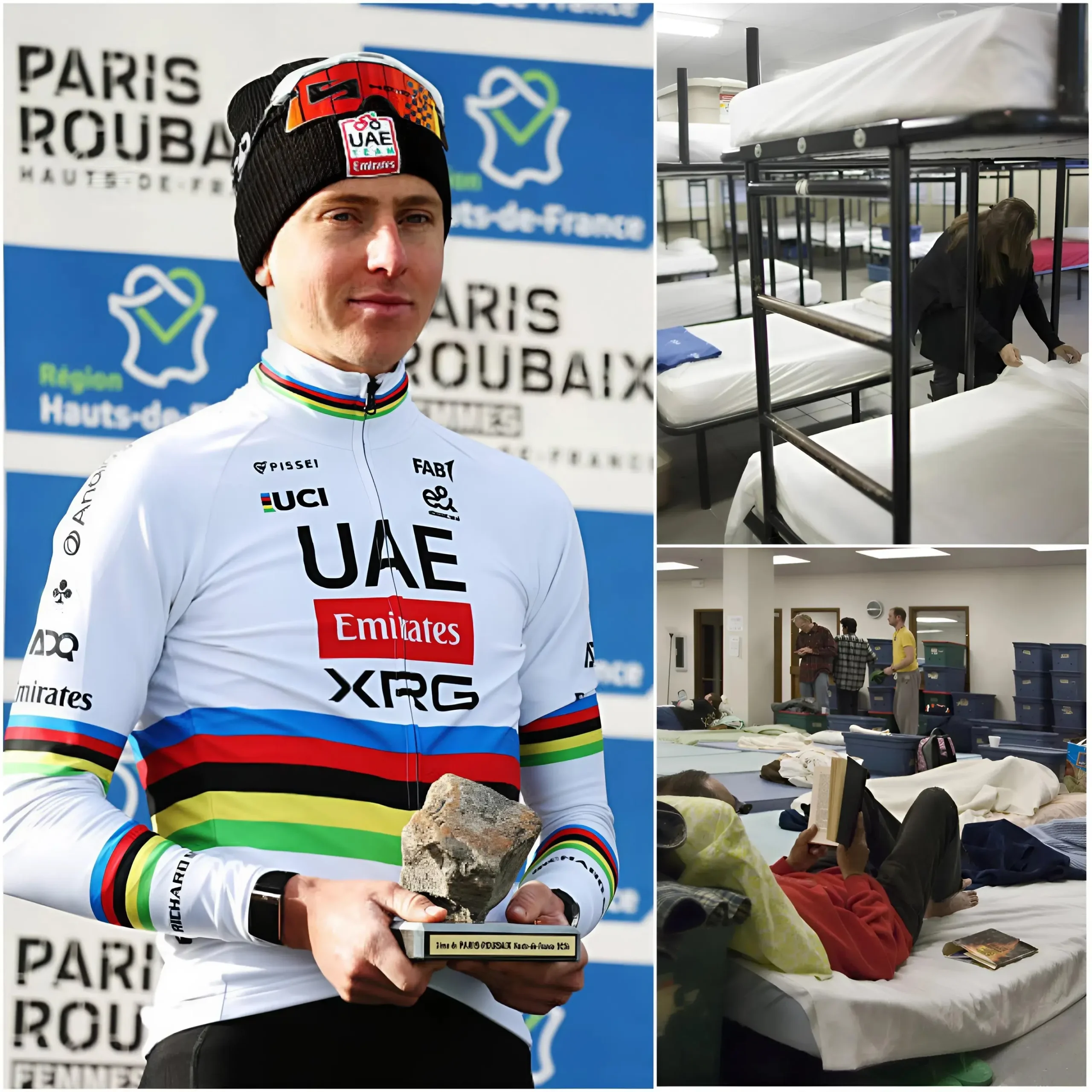 Cover Image for 💖Tadej Pogačar dona 2 milioni di dollari per un rifugio per senzatetto con 150 appartamenti e trasforma la casa d’infanzia in un progetto sociale comunitario