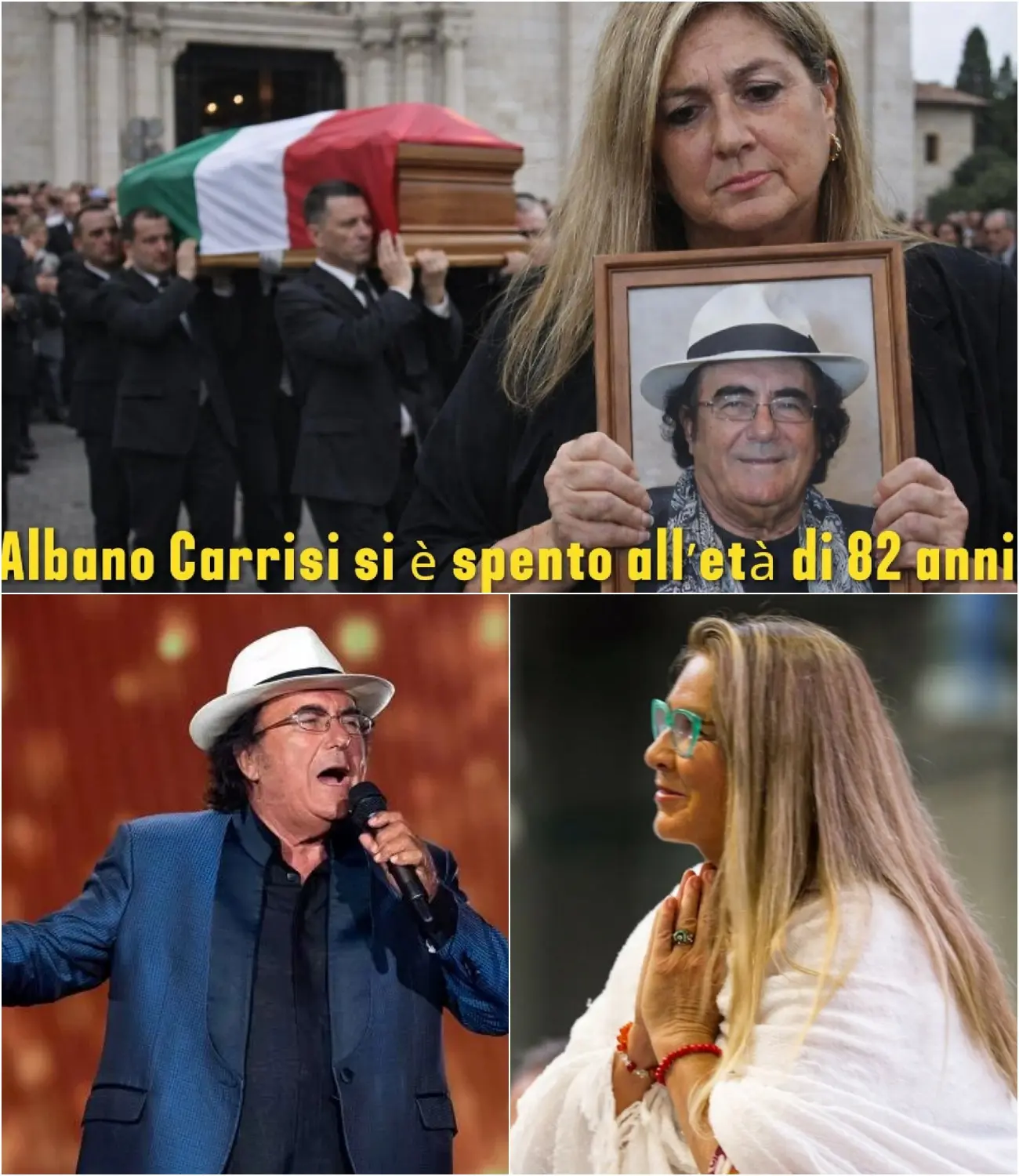 Cover Image for Una notizia che nessuno al mondo avrebbe mai voluto leggere. Il leggendario Albano Carrisi ci ha lasciati per sempre dopo una battaglia silenziosa, straziante e piena di sofferenza contro un cancro terminale.