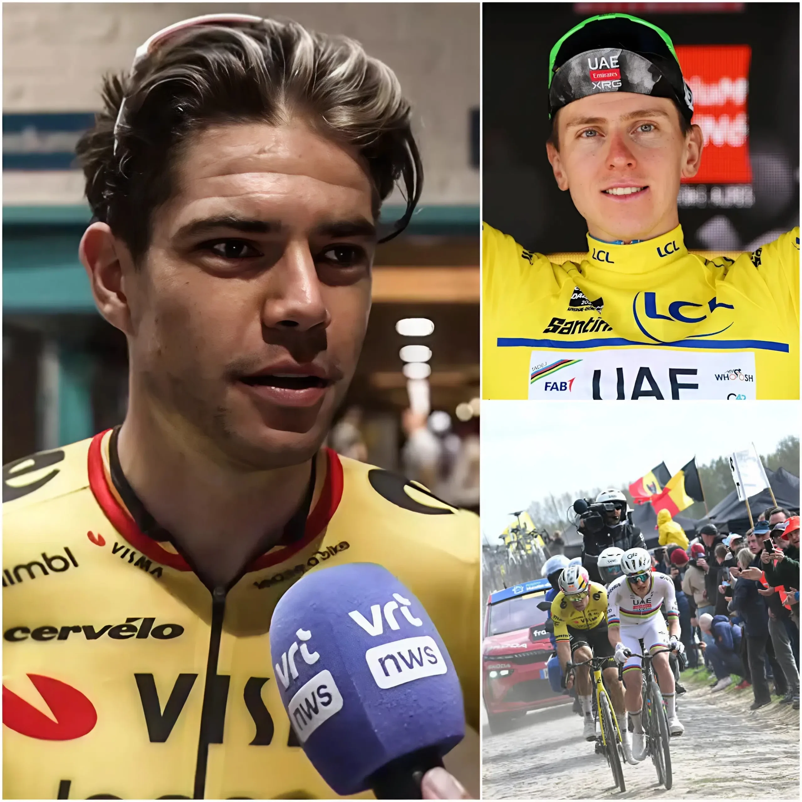 Cover Image for 🚨Scintille nel ciclismo: Van Aert critica Pogačar dopo la tappa, ma la replica secca di 15 parole del campione sloveno gela tutti e chiude la polemica in modo clamoroso.