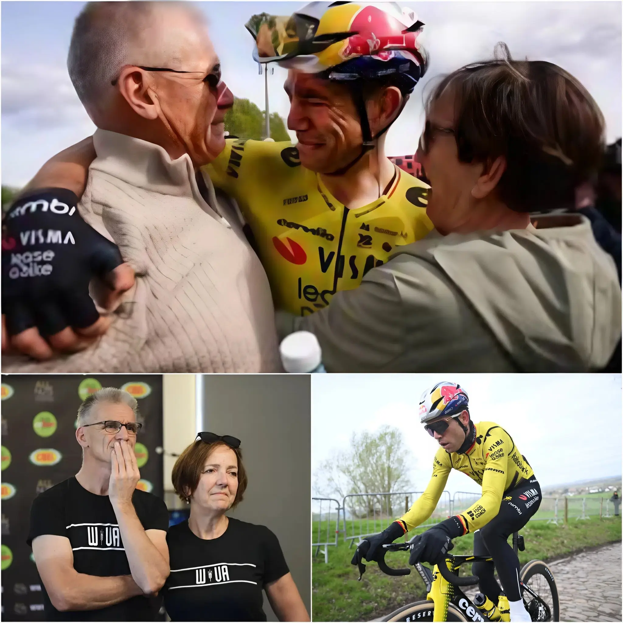 Cover Image for 😍 ONTROEREND: Wout van Aert doneerde de helft van zijn prijzengeld van Parijs-Roubaix 2026 om de droom van zijn ouders te vervullen. “Toen ik klein was, heeft mijn moeder honger geleden zodat ik kon trainen…