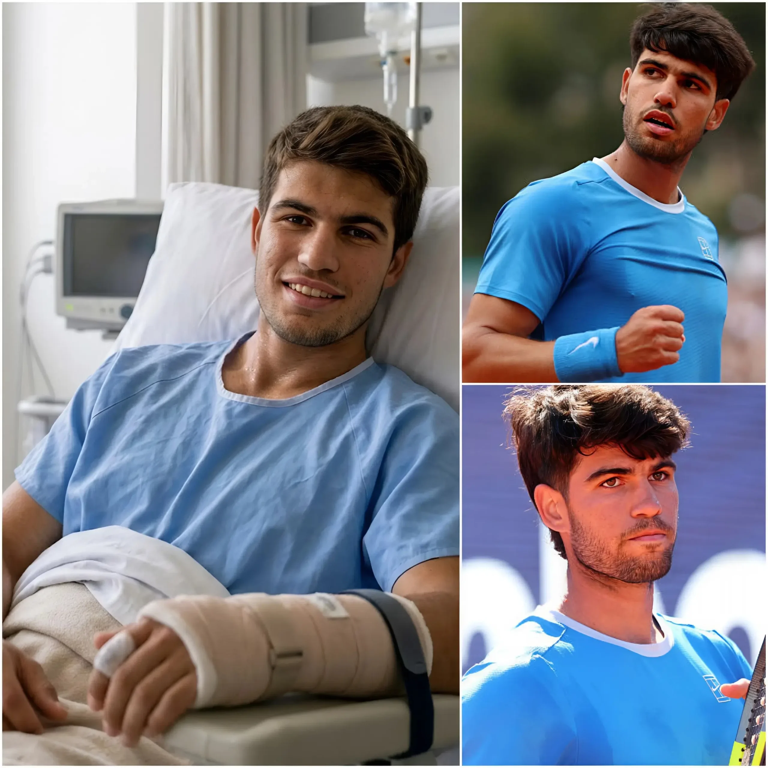 Cover Image for 🚨 Aggiornamento scioccante di Carlos Alcaraz dopo il trattamento medico: dopo settimane di silenzio, il campione del Grande Slam rompe finalmente il silenzio e ammette: “Sto combattendo con tutto ciò che ho, ma non posso farcela da solo”, lasciando i fan di tutto il mondo preoccupati e in attesa di seguire da vicino il suo difficile e imprevedibile percorso di recupero!