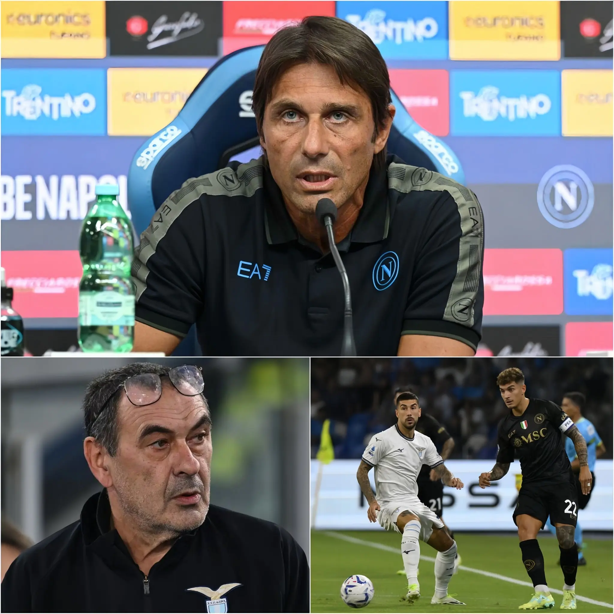 Cover Image for 🚨 “È UN AFFRONTO INDEGNO E COMPLETAMENTE INACCETTABILE!” L’allenatore del Napoli, Antonio Conte, non ha esitato ad attaccare duramente il tecnico della Lazio, Maurizio Sarri, dopo che quest’ultimo aveva dichiarato di voler schierare una formazione più giovane contro il Napoli