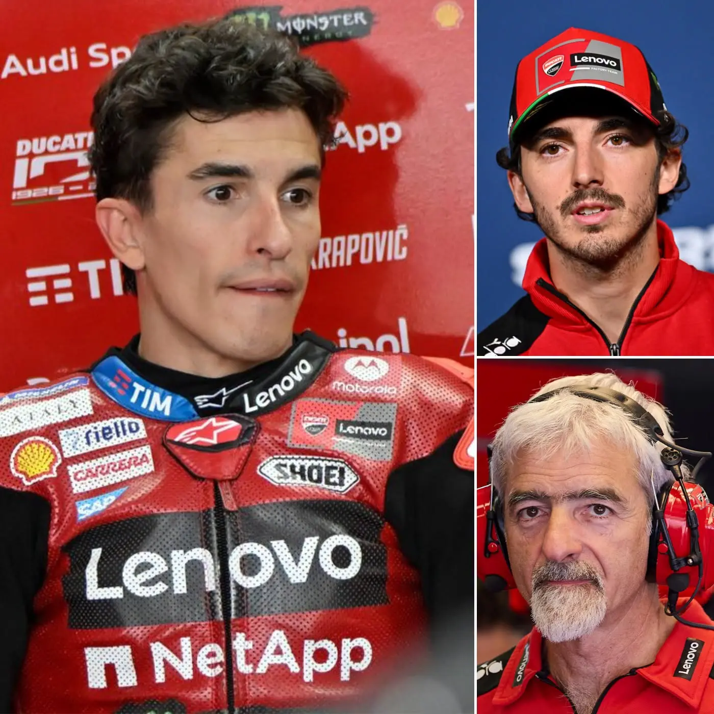 Cover Image for 🚨Que s’est-il passé chez Ducati ? — Francesco Bagnaia s’inquiète pour Marc Márquez — Réaction immédiate