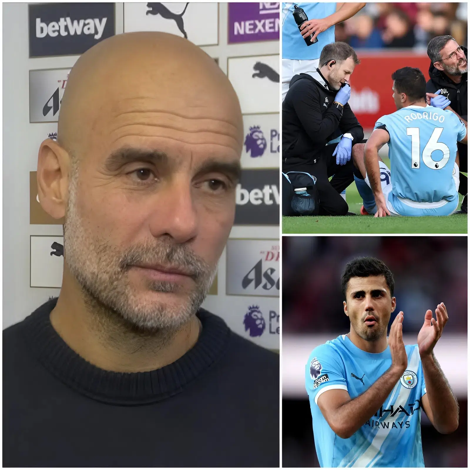 Cover Image for BREAKING NEWS: Despite Manchester City’s hard-fought victory over Arsenal, Pep Guardiola appeared visibly worried and deep in thought. The joy of securing three points seemed to vanish instantly the moment Rodri collapsed on the pitch with an injury.